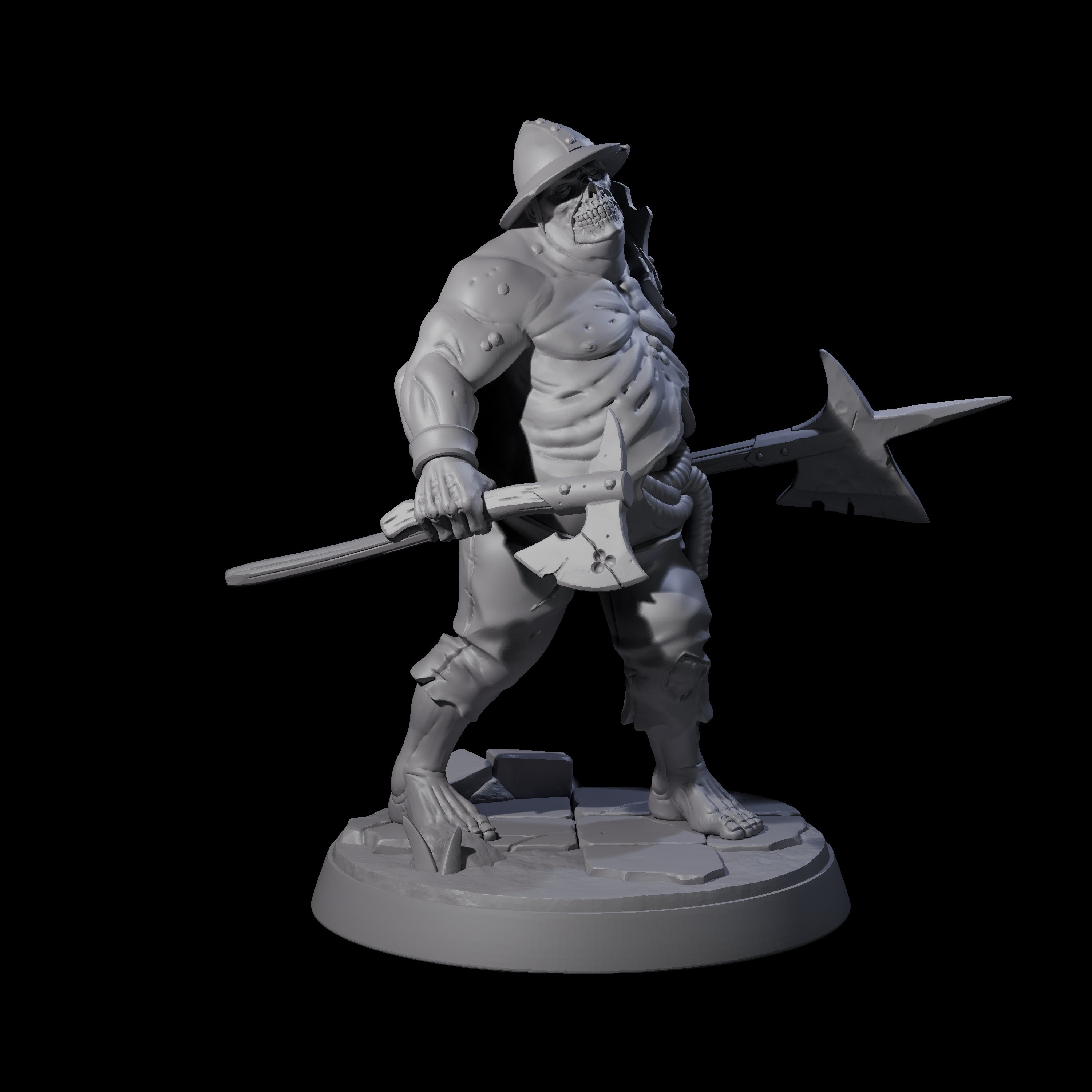 Bloated Stinky Zombie Guard C Miniature for Dungeons and Dragons, Pathfinder or other TTRPGs