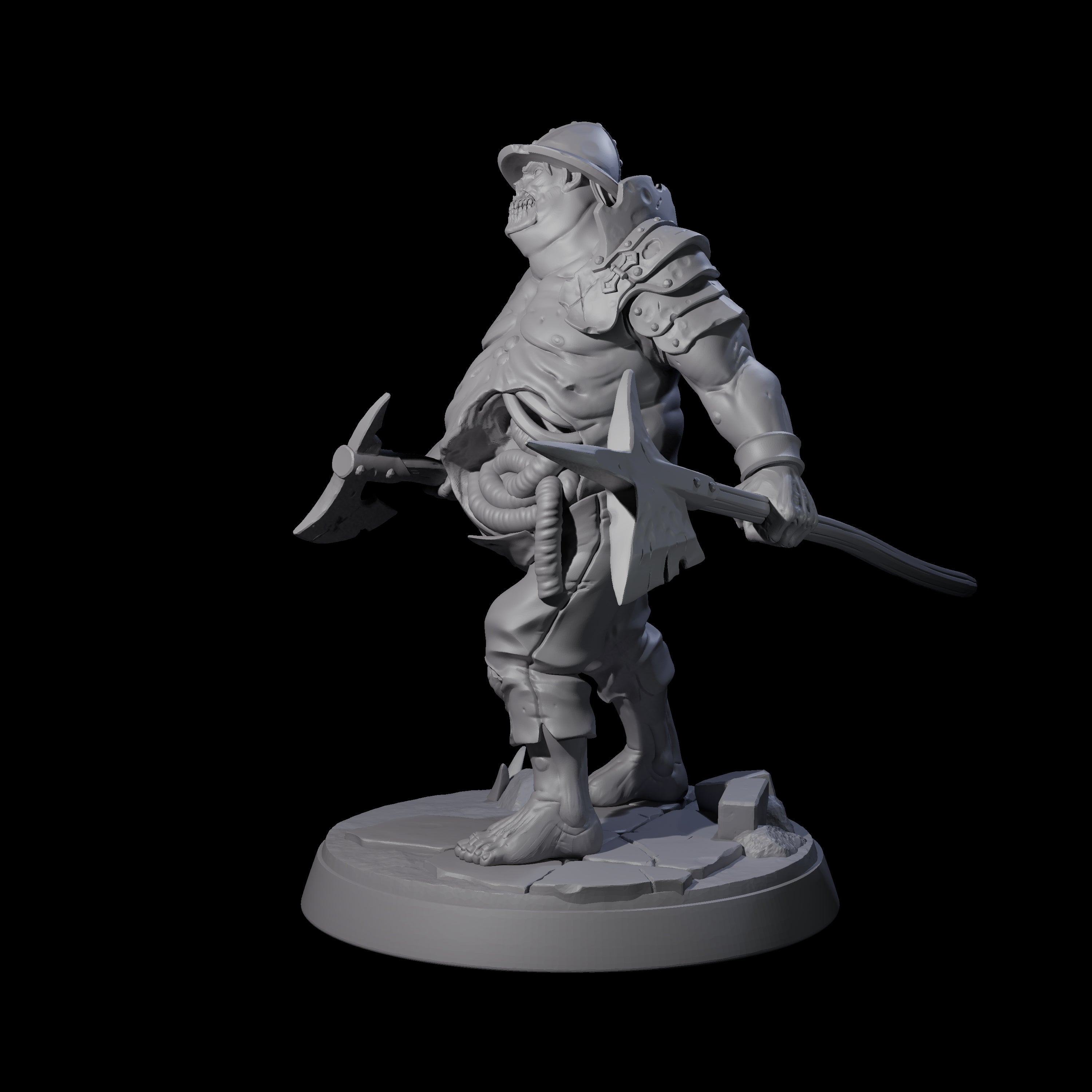 Bloated Stinky Zombie Guard C Miniature for Dungeons and Dragons, Pathfinder or other TTRPGs