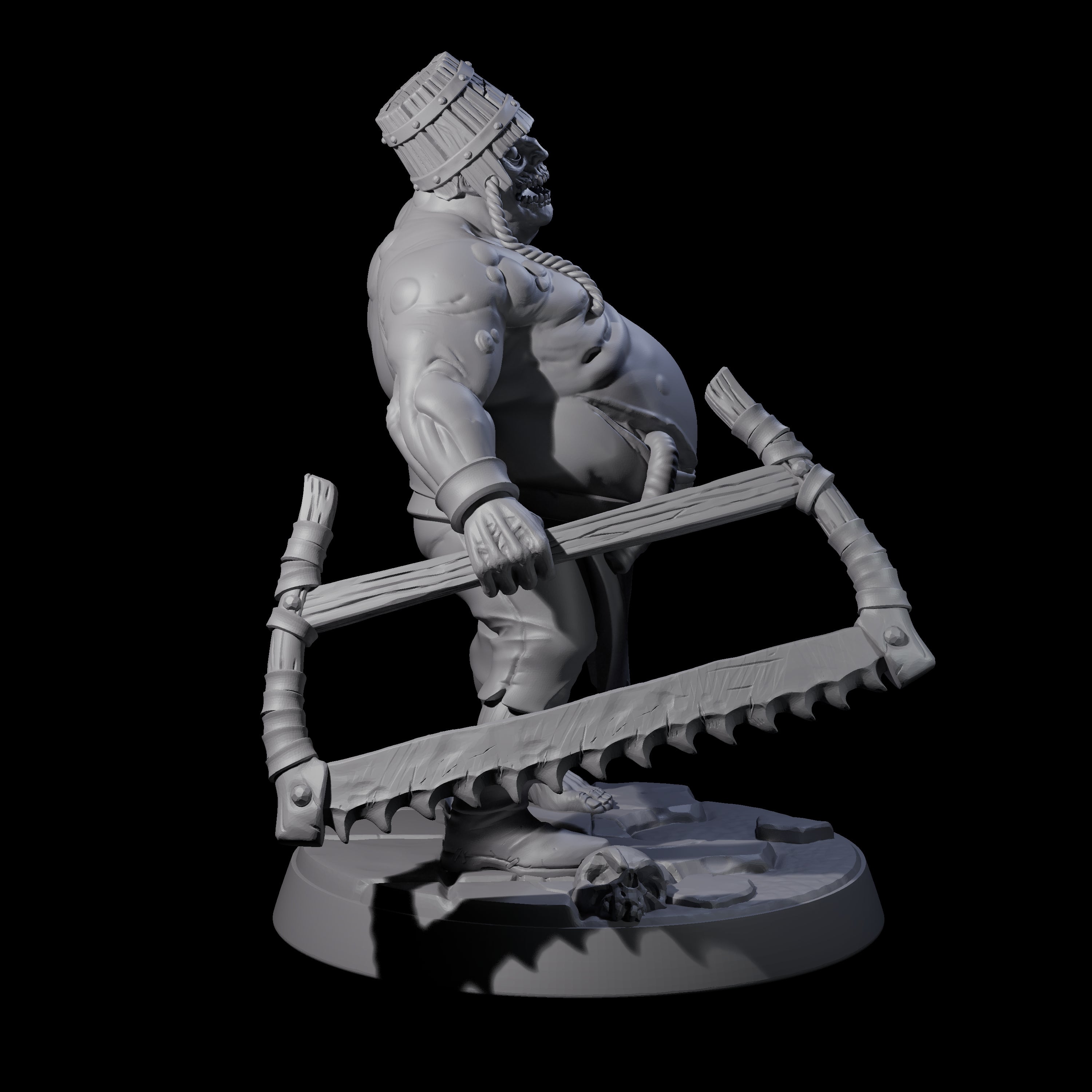 Bloated Stinky Zombie Guard D Miniature for Dungeons and Dragons, Pathfinder or other TTRPGs