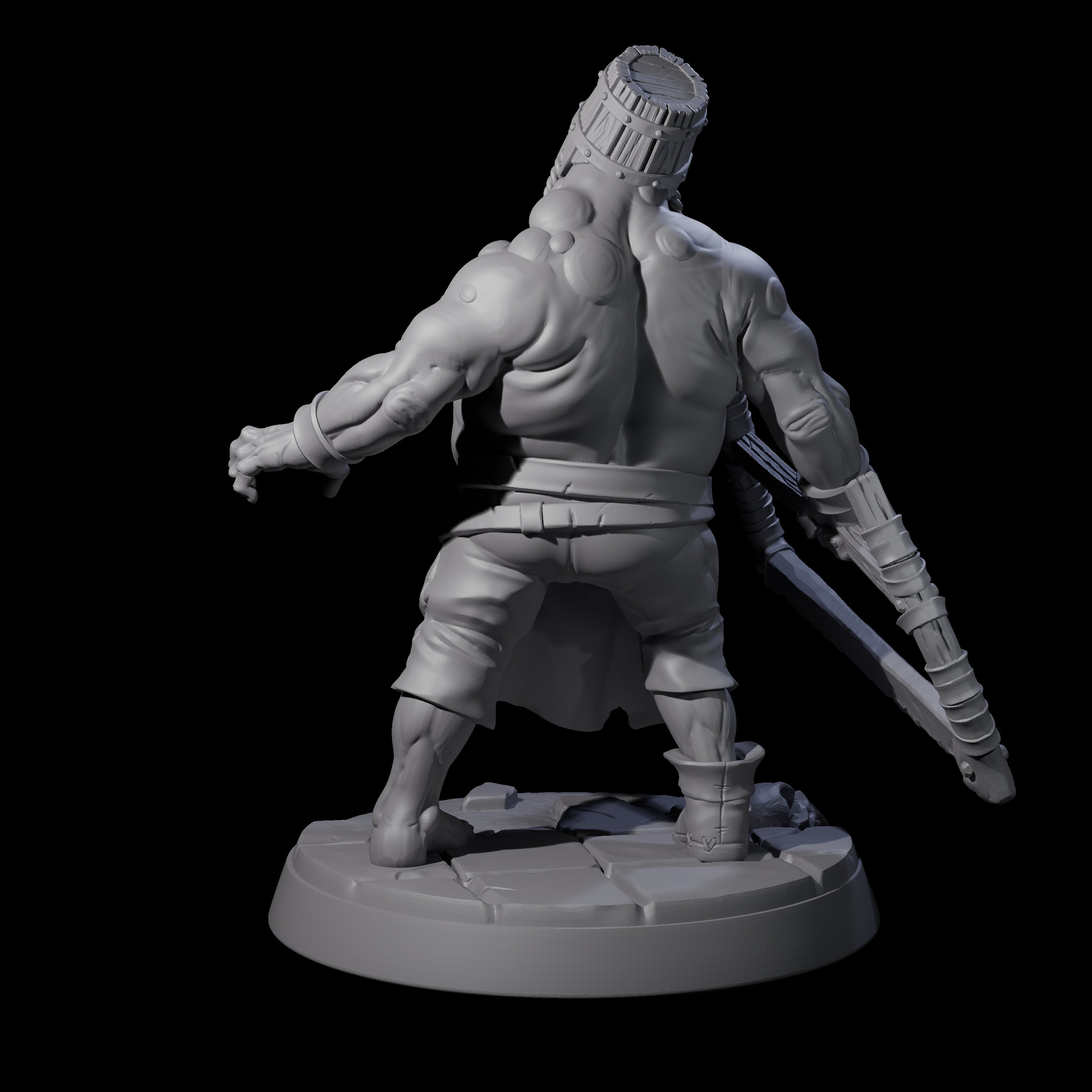 Bloated Stinky Zombie Guard D Miniature for Dungeons and Dragons, Pathfinder or other TTRPGs
