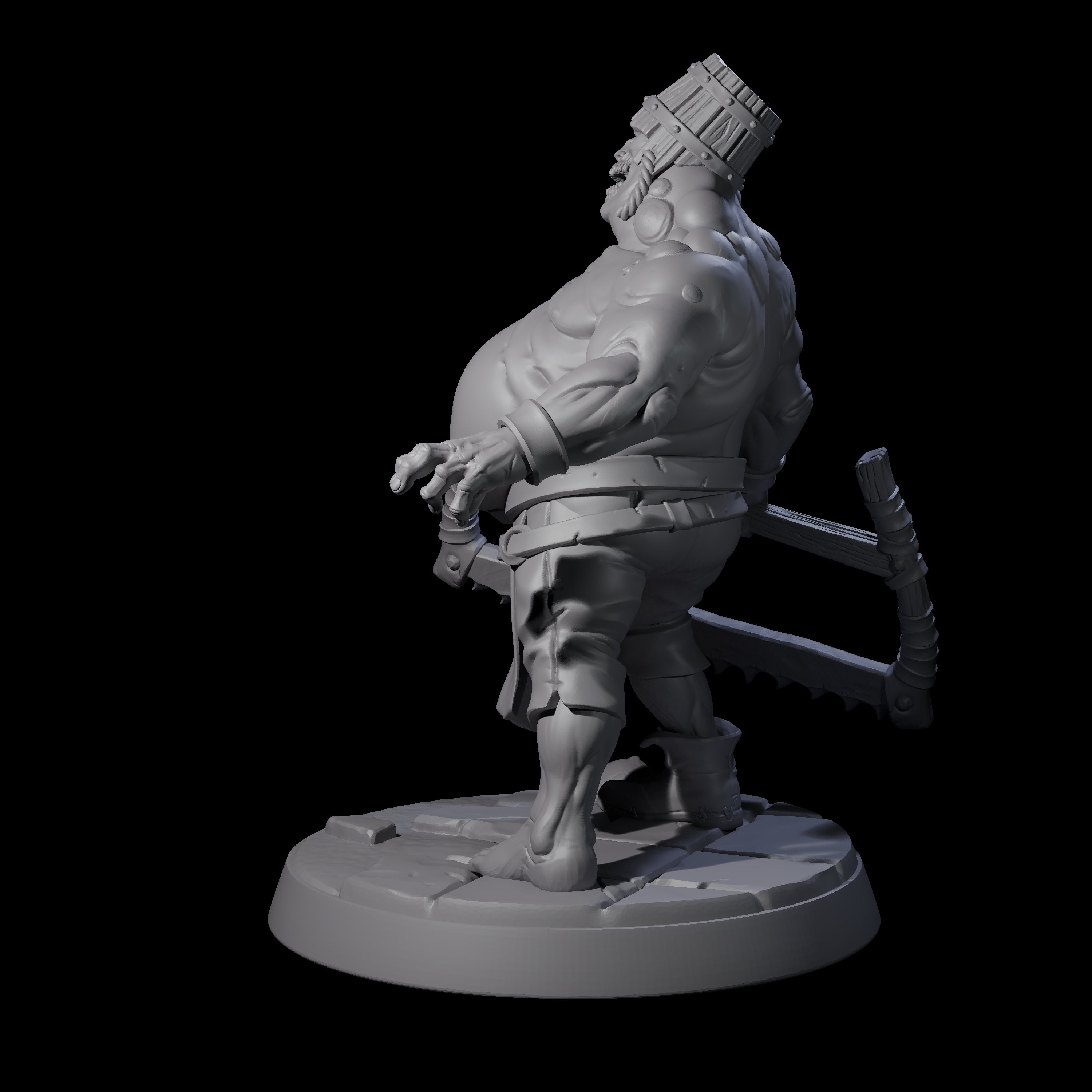 Bloated Stinky Zombie Guard D Miniature for Dungeons and Dragons, Pathfinder or other TTRPGs
