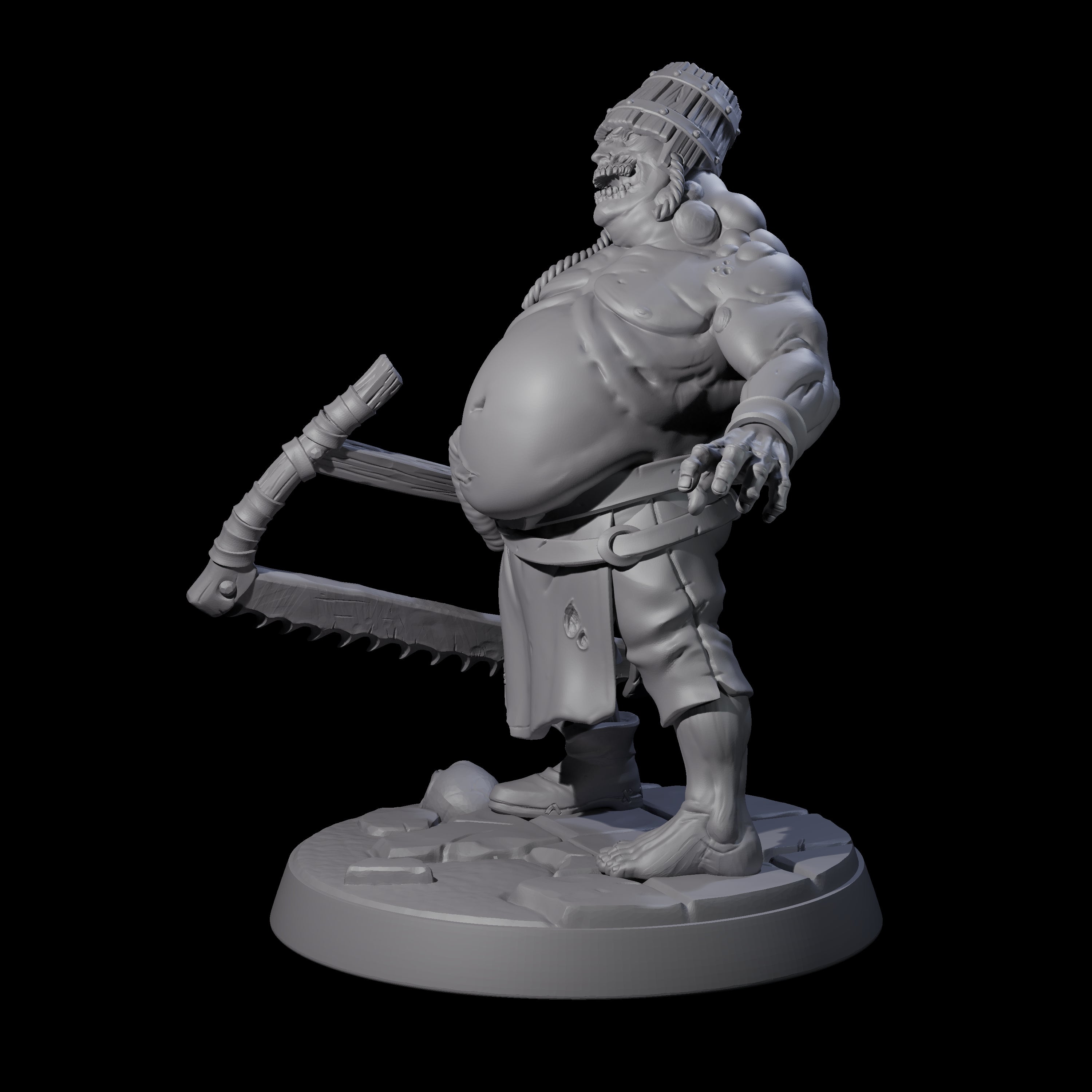 Bloated Stinky Zombie Guard D Miniature for Dungeons and Dragons, Pathfinder or other TTRPGs
