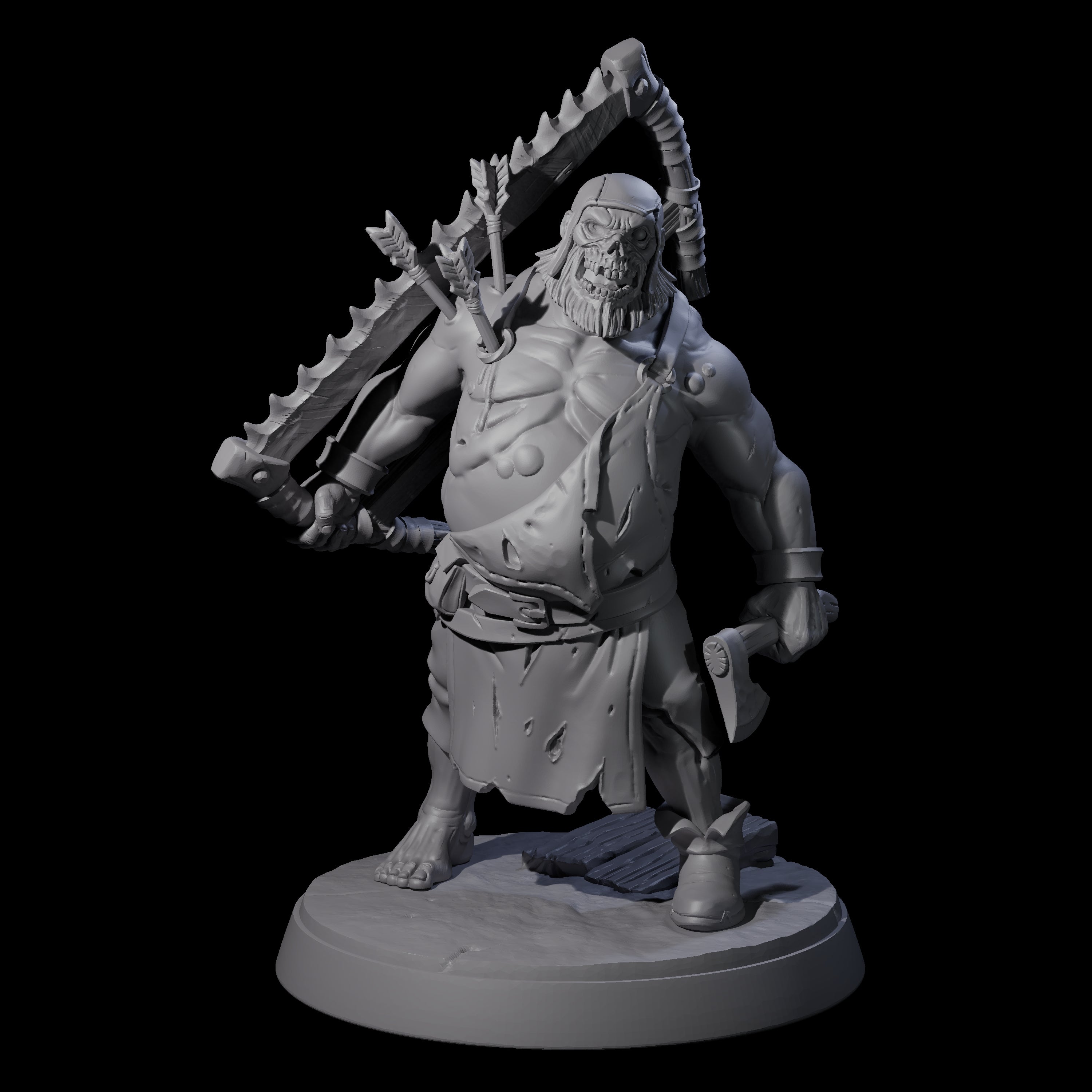 Bloated Stinky Zombie Guards Miniature for Dungeons and Dragons, Pathfinder or other TTRPGs