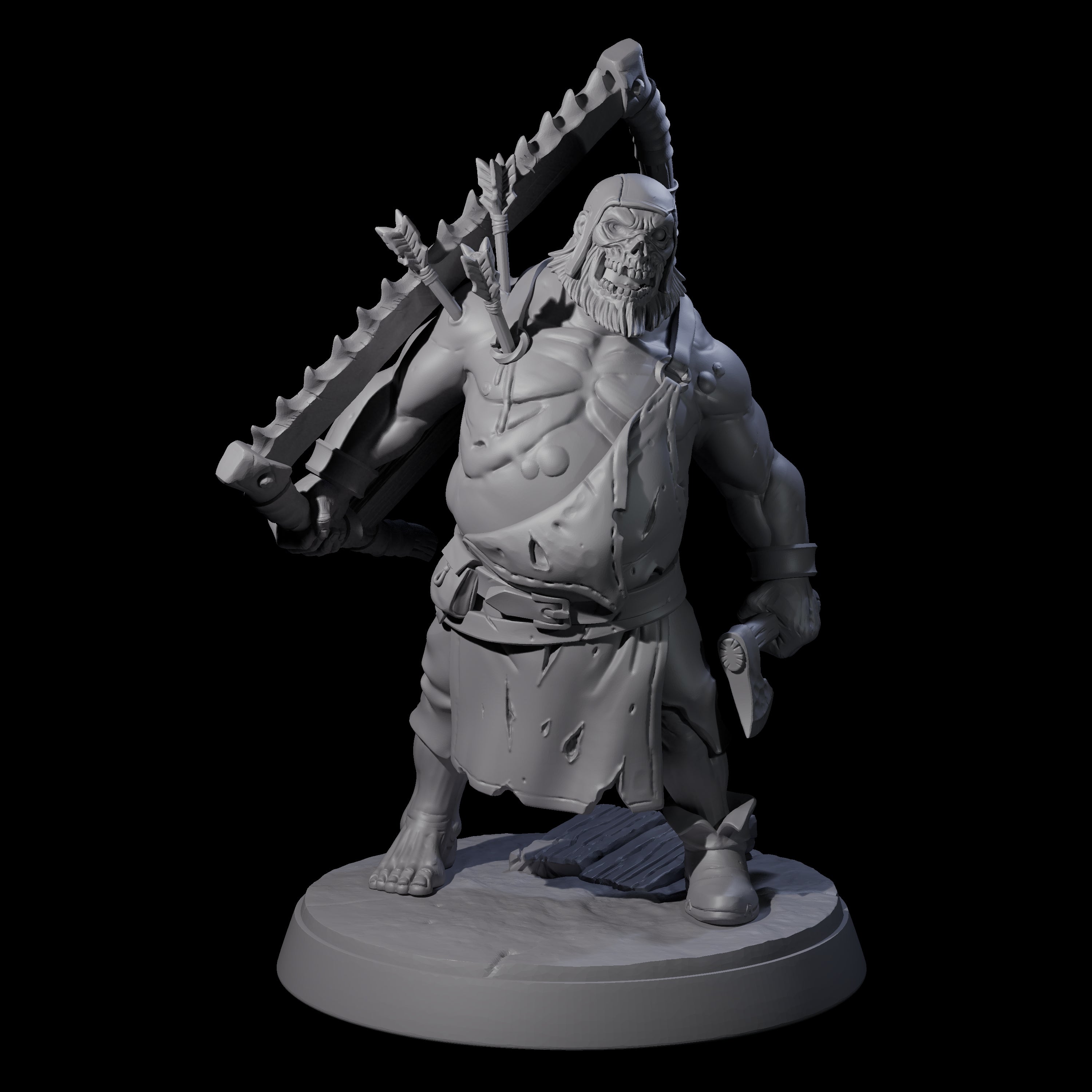 Bloated Stinky Zombie Guards Miniature for Dungeons and Dragons, Pathfinder or other TTRPGs