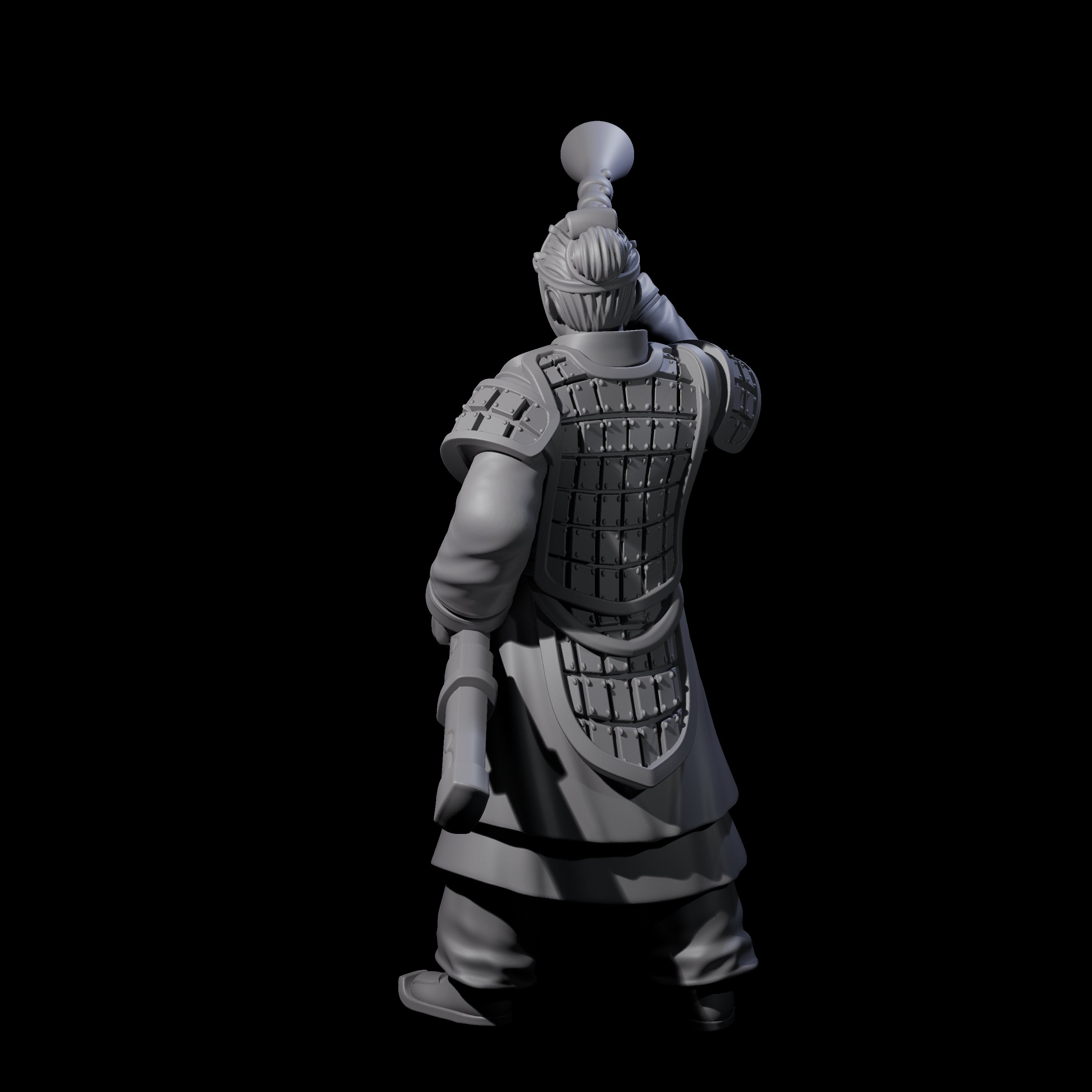 Blowing Chinese Musician Miniature for Dungeons and Dragons, Pathfinder or other TTRPGs