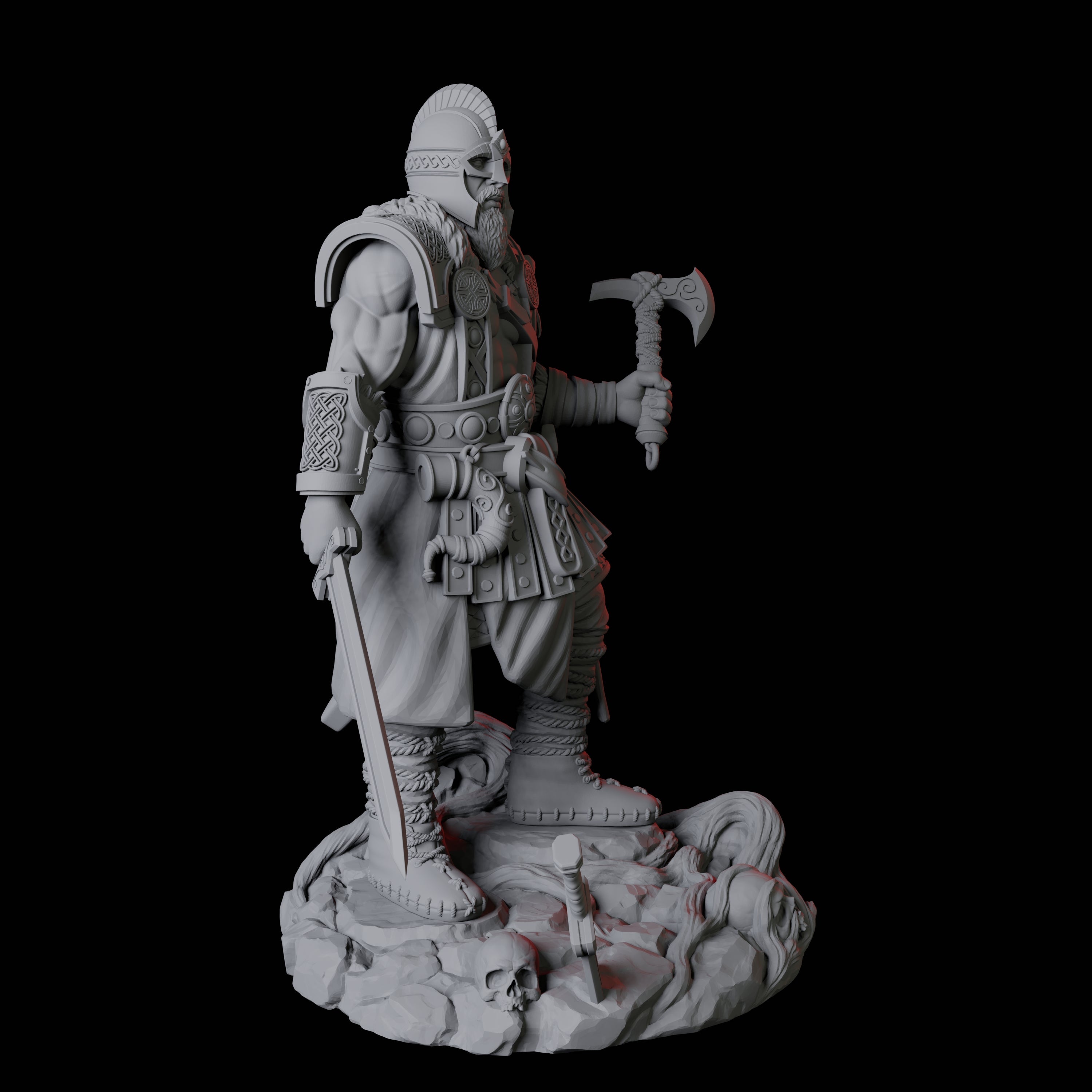 Bold Viking Warrior Miniature for Dungeons and Dragons, Pathfinder or other TTRPGs