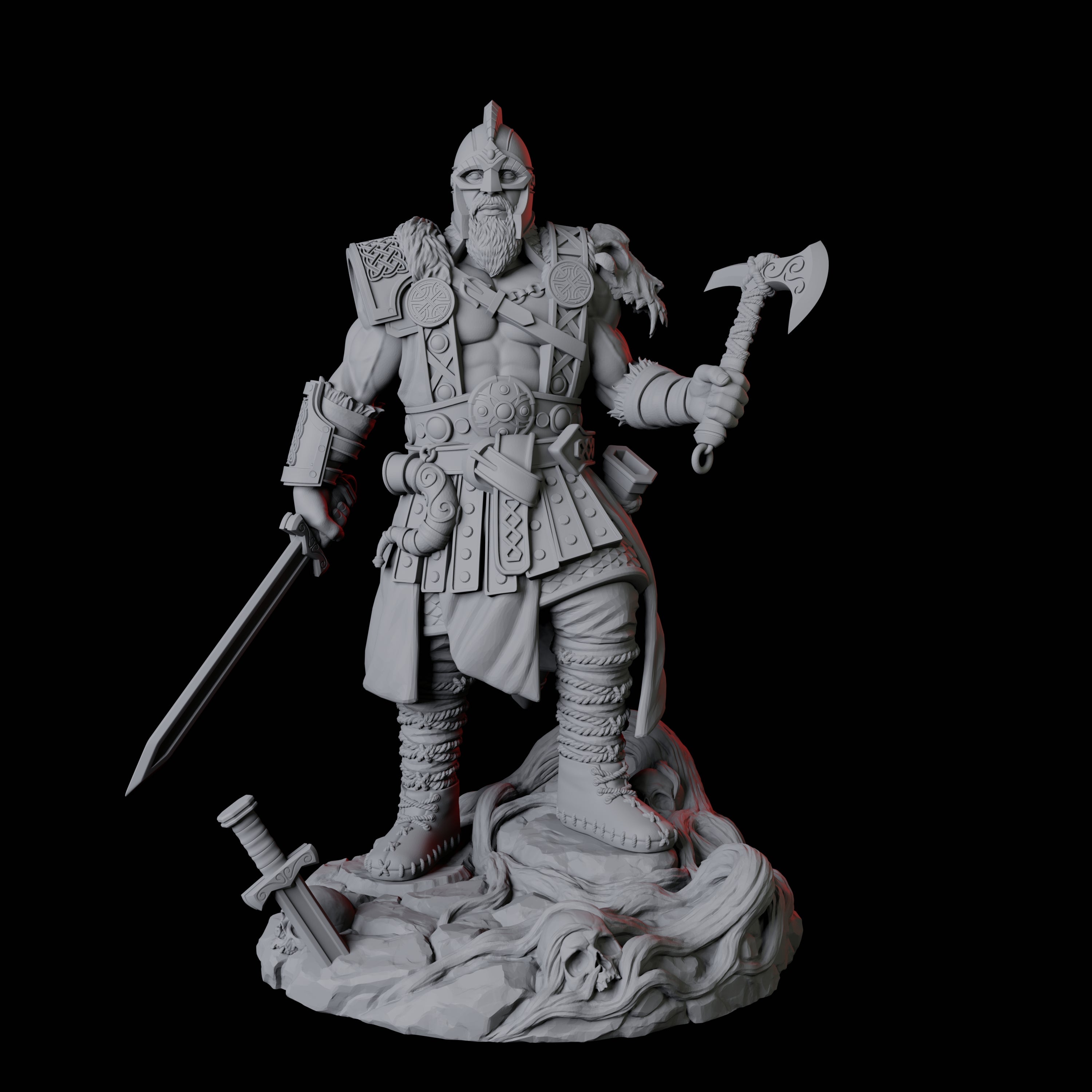 Bold Viking Warrior Miniature for Dungeons and Dragons, Pathfinder or other TTRPGs