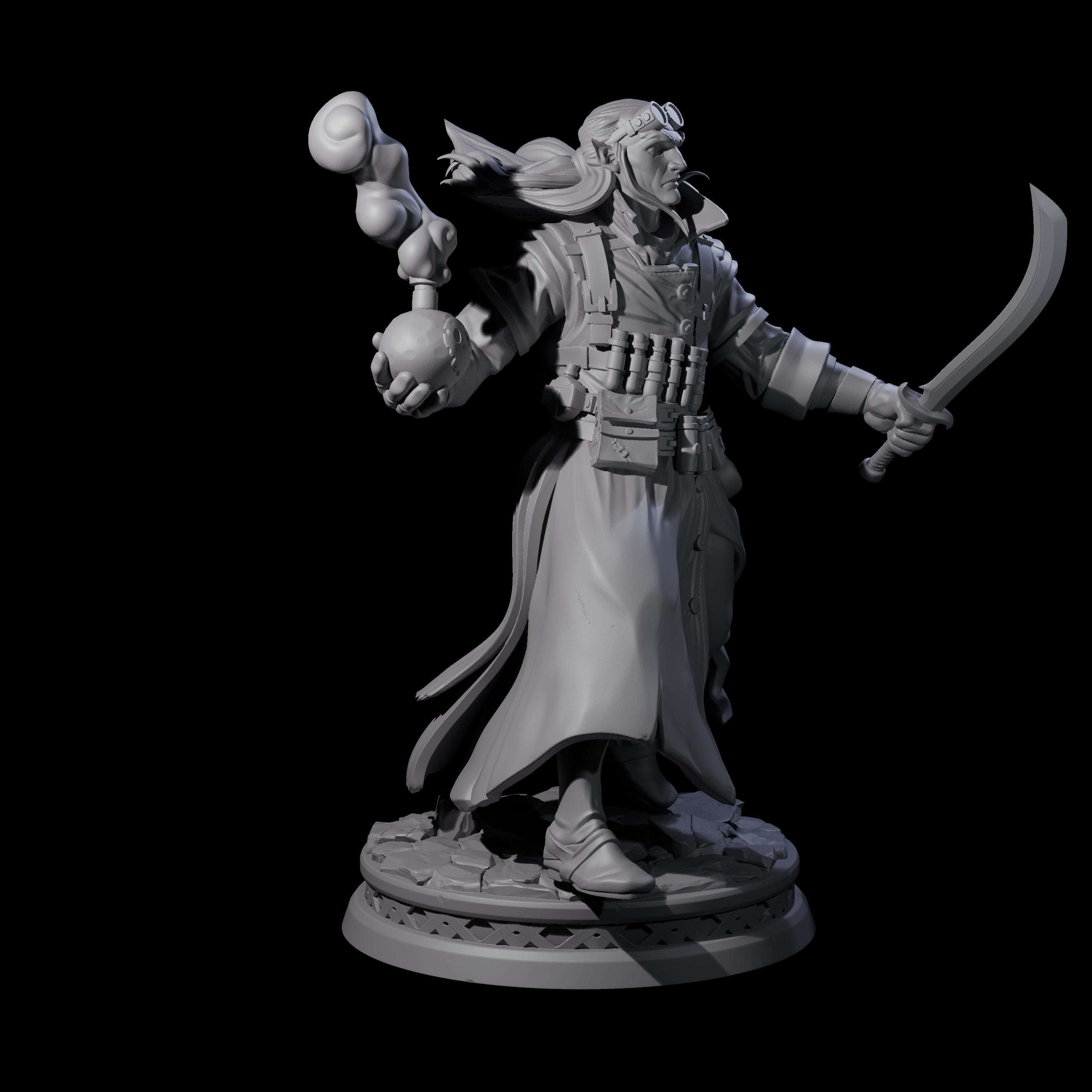 Bombs Away Elf Alchemist Miniature for Dungeons and Dragons, Pathfinder or other TTRPGs