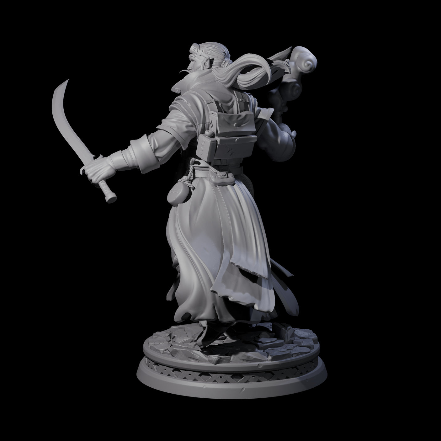 Bombs Away Elf Alchemist Miniature for Dungeons and Dragons, Pathfinder or other TTRPGs