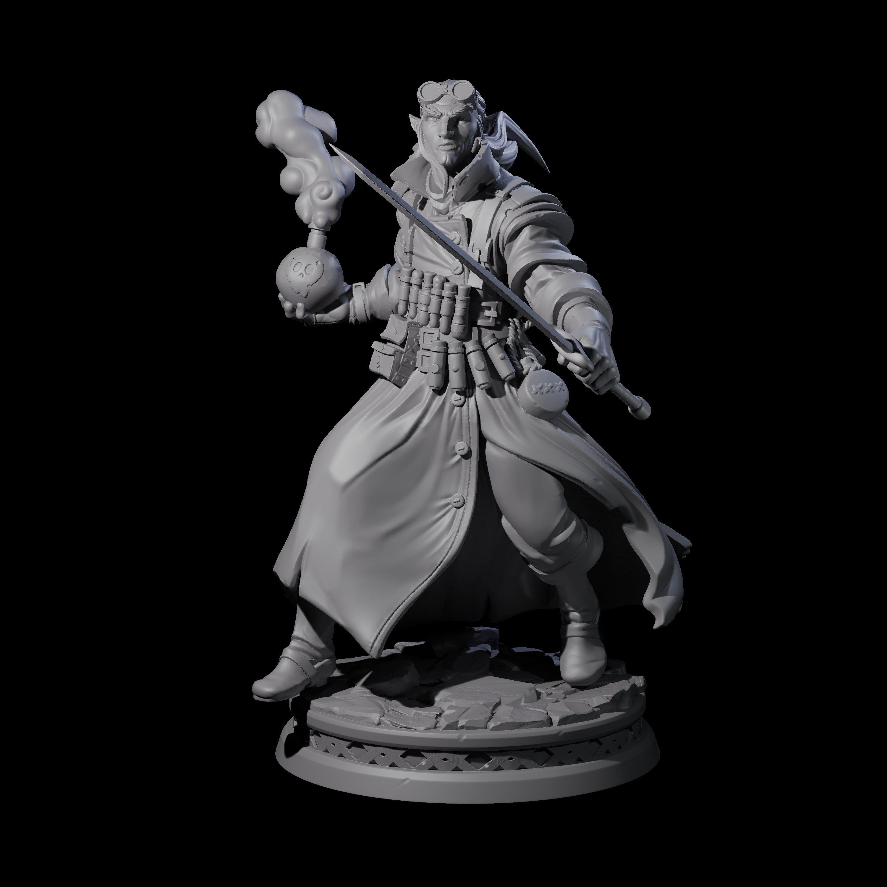 Bombs Away Elf Alchemist Miniature for Dungeons and Dragons, Pathfinder or other TTRPGs