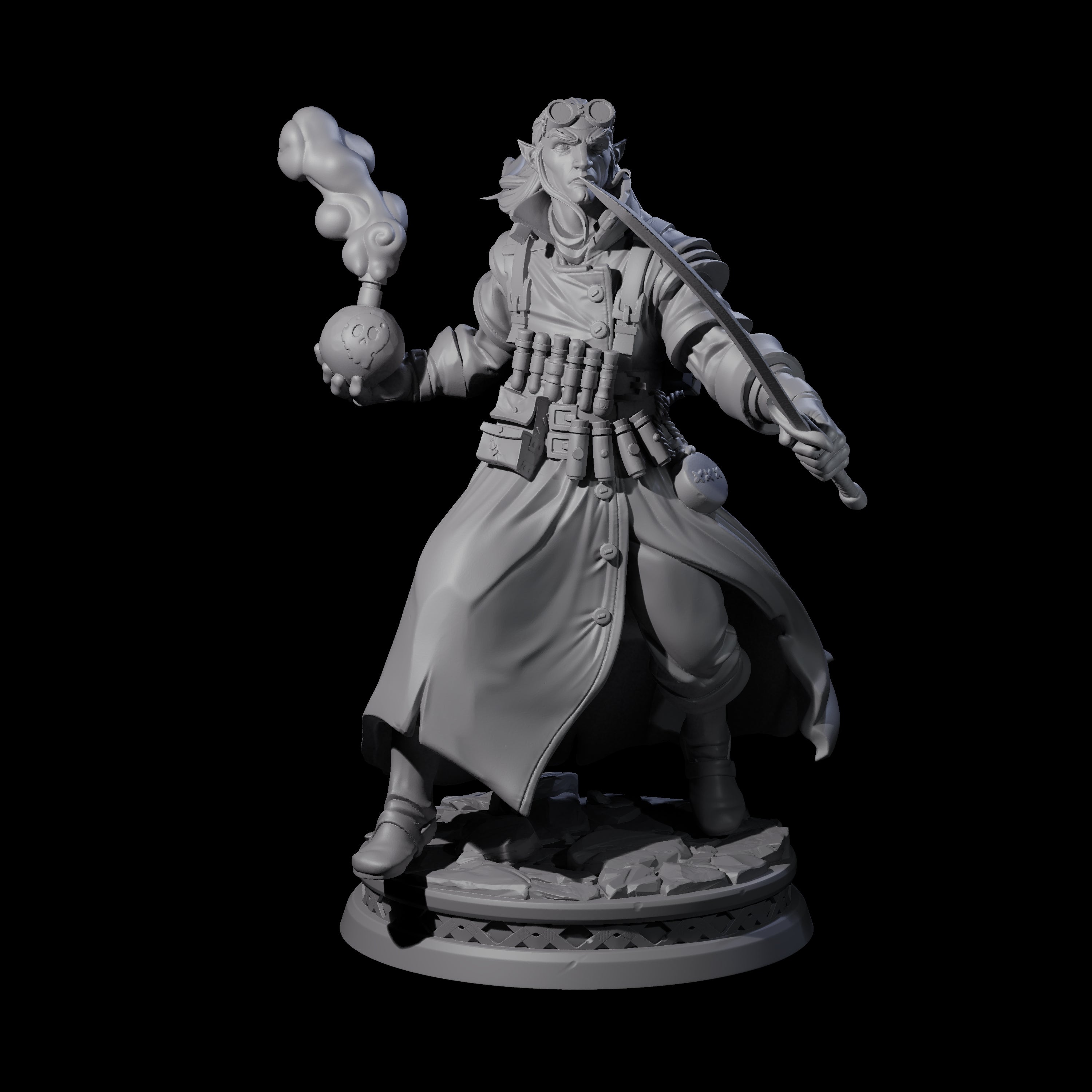 Bombs Away Elf Alchemist Miniature for Dungeons and Dragons, Pathfinder or other TTRPGs