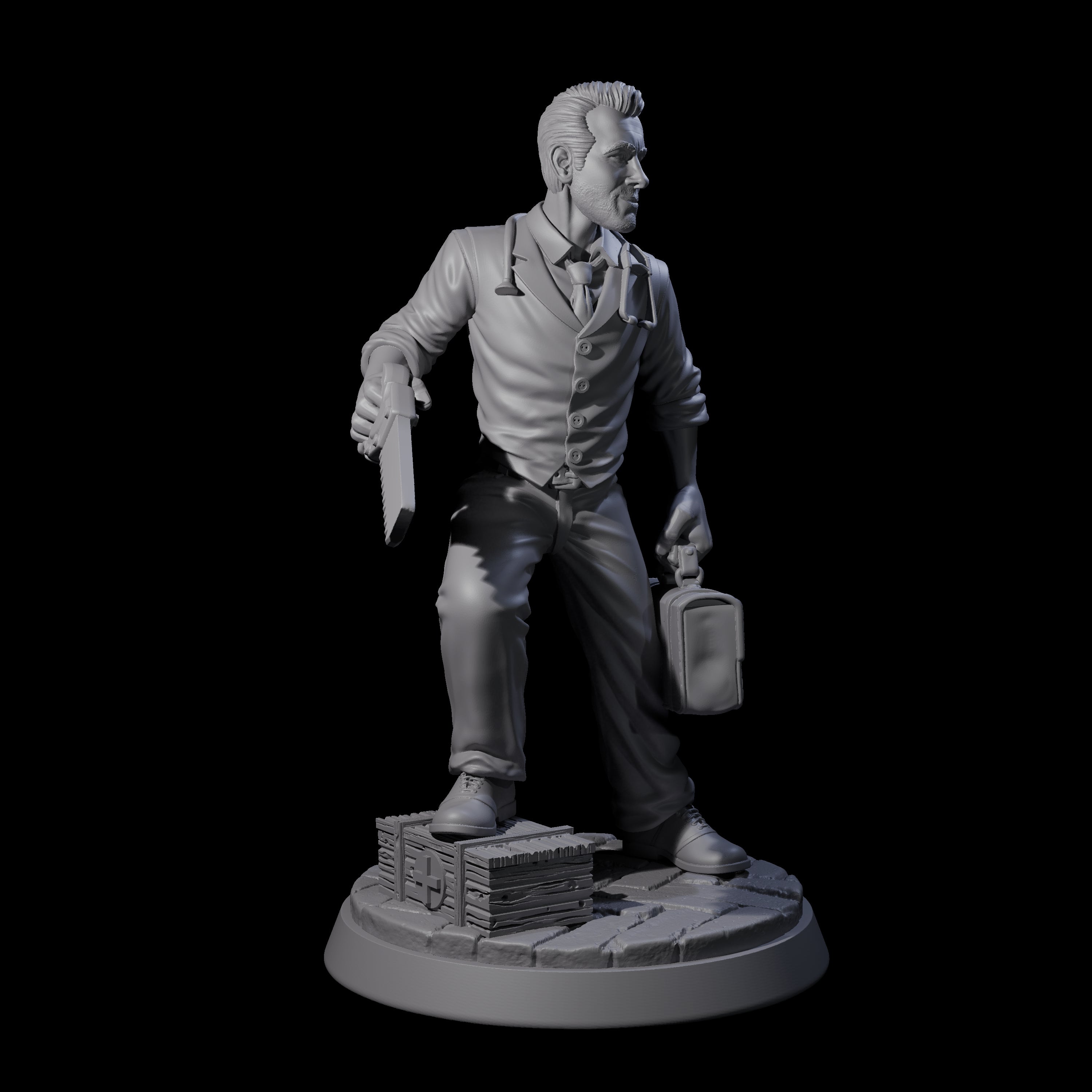 Bone Saw Doctor Miniature for Dungeons and Dragons, Pathfinder or other TTRPGs