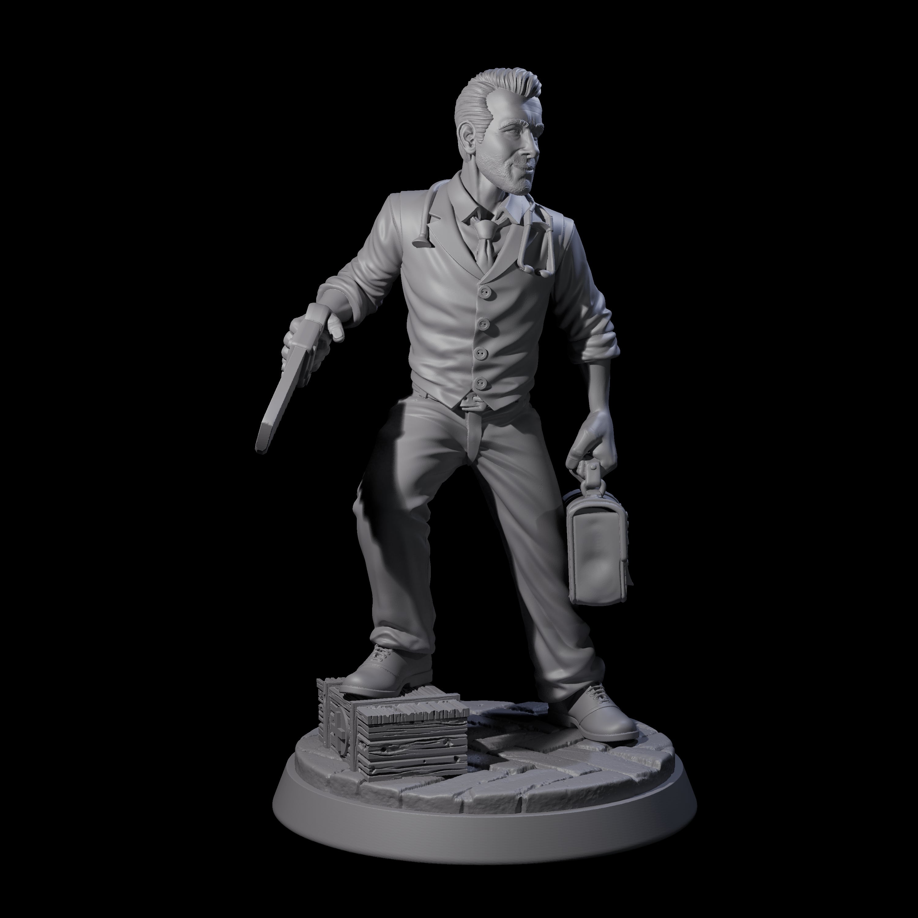Bone Saw Doctor Miniature for Dungeons and Dragons, Pathfinder or other TTRPGs