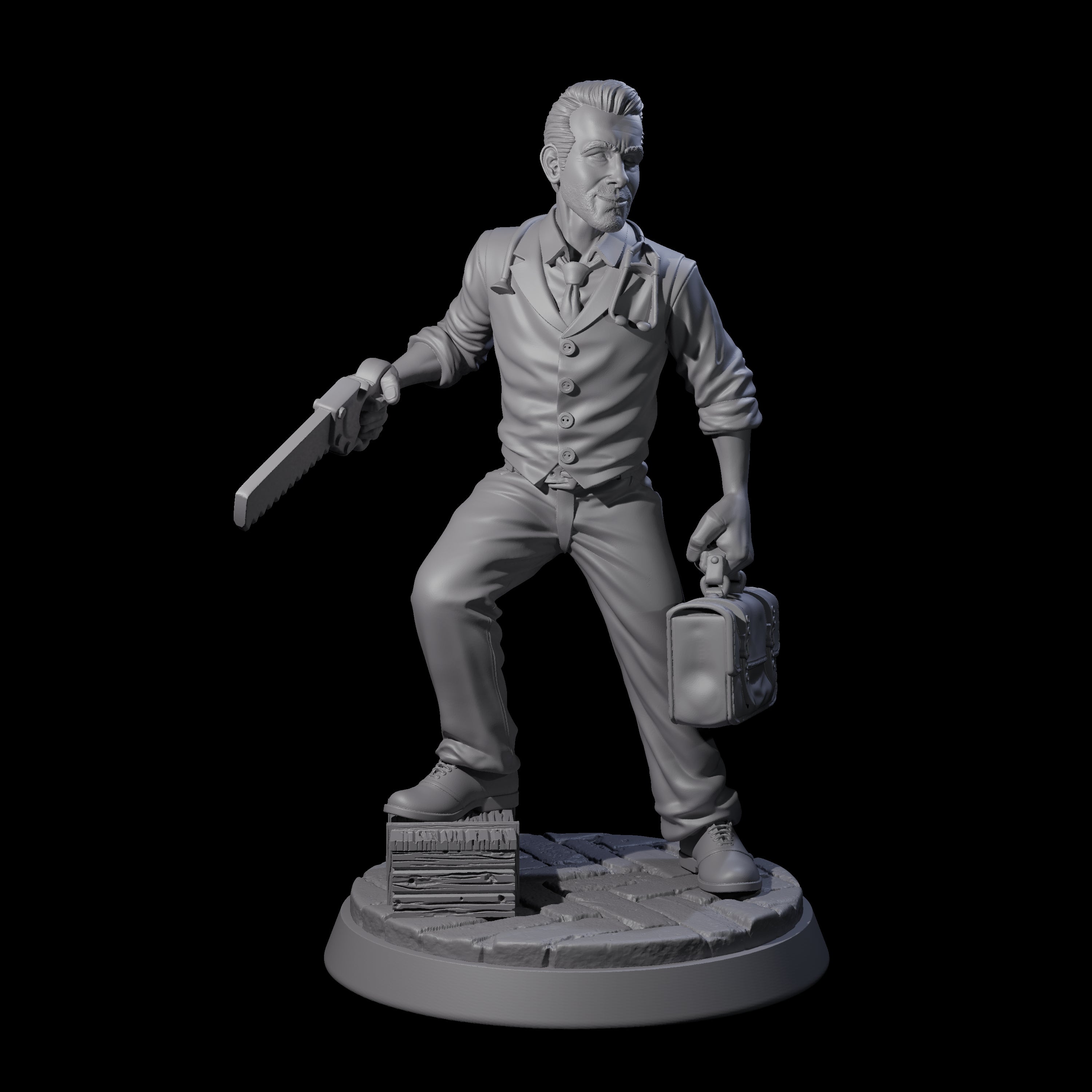 Bone Saw Doctor Miniature for Dungeons and Dragons, Pathfinder or other TTRPGs
