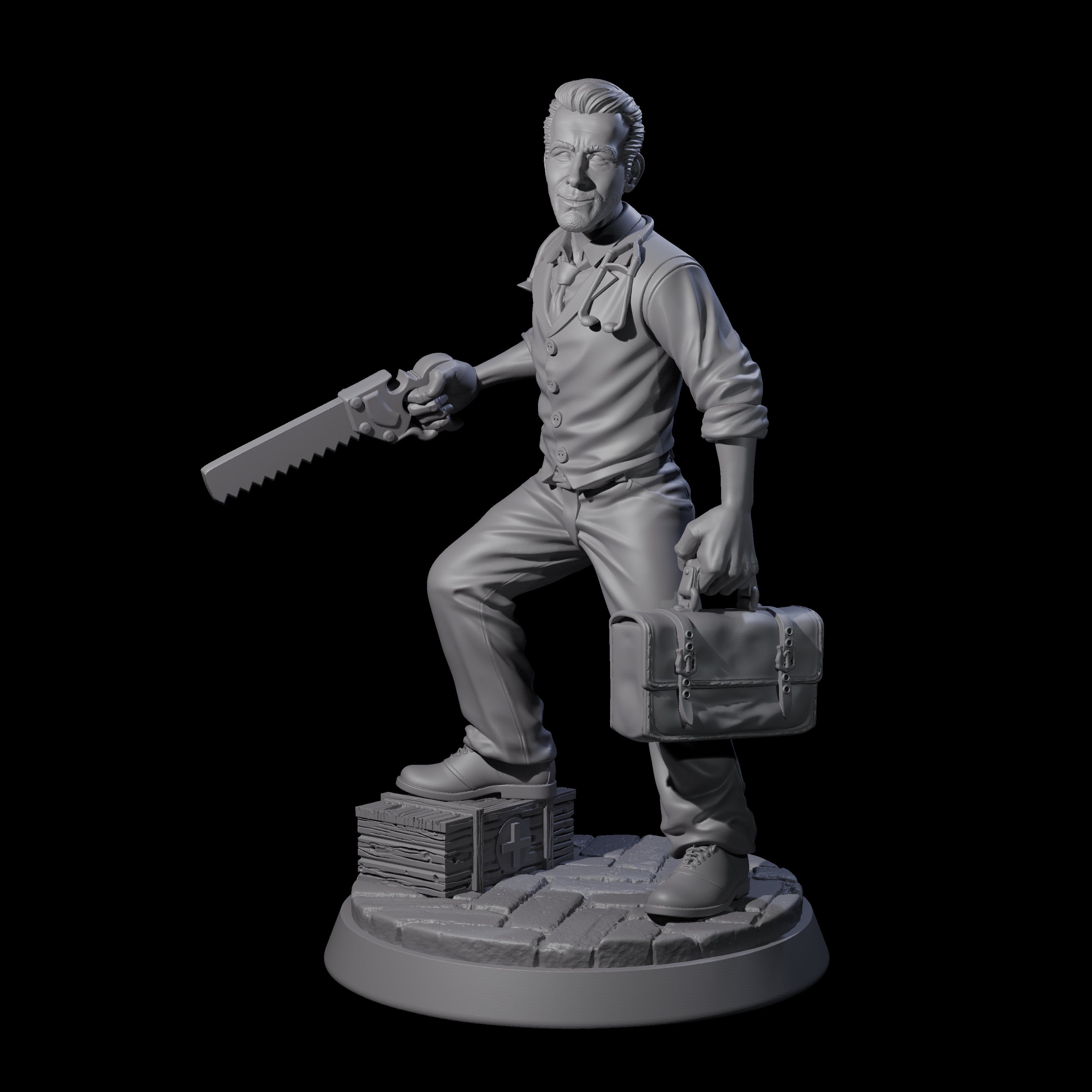 Bone Saw Doctor Miniature for Dungeons and Dragons, Pathfinder or other TTRPGs