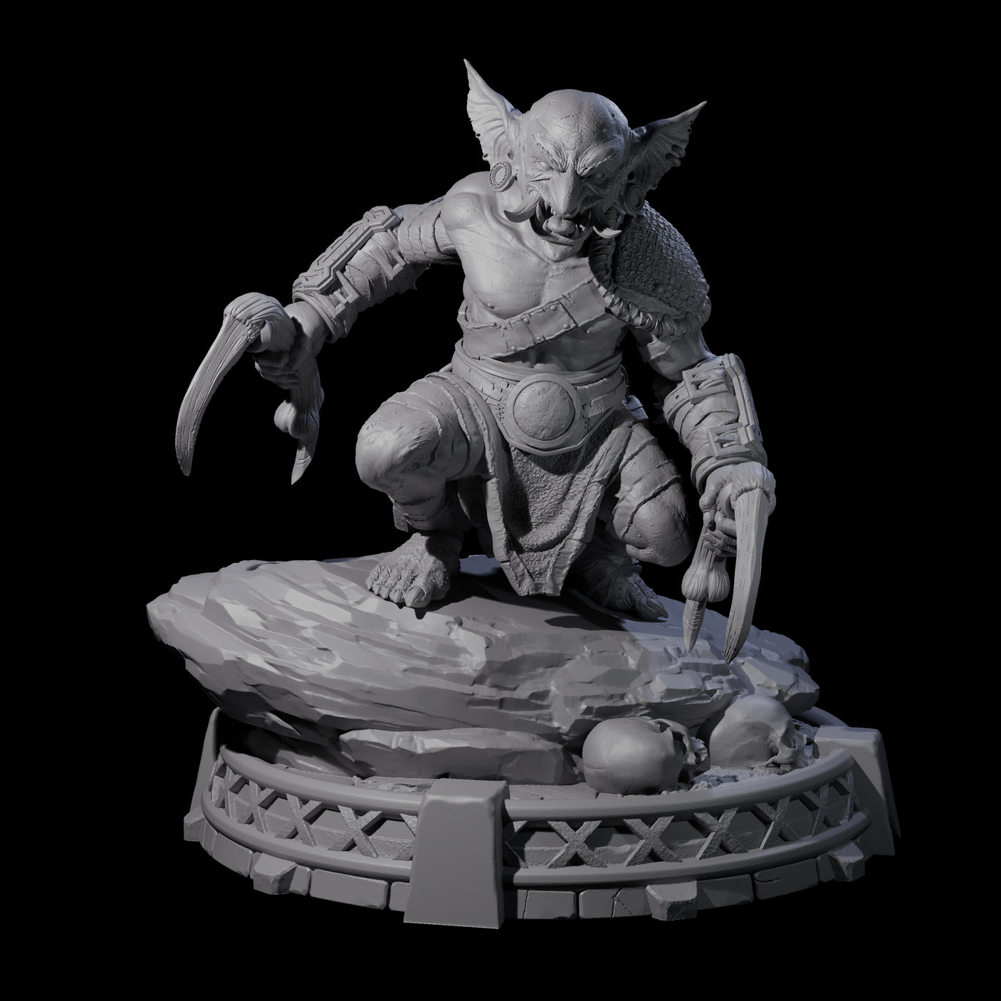 Bonebranch Goblin H Miniature for Dungeons and Dragons, Pathfinder or other TTRPGs