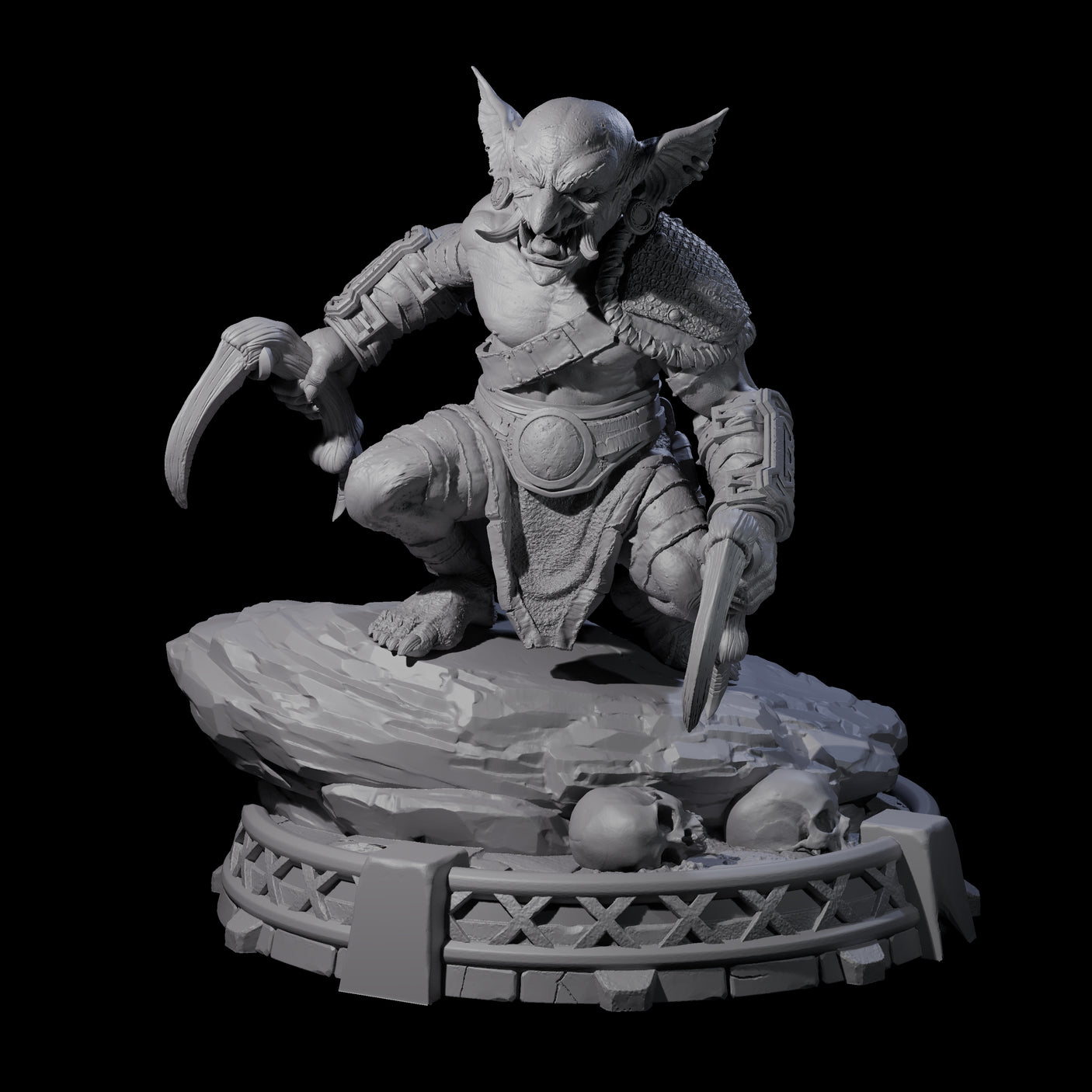 Bonebranch Goblin H Miniature for Dungeons and Dragons, Pathfinder or other TTRPGs