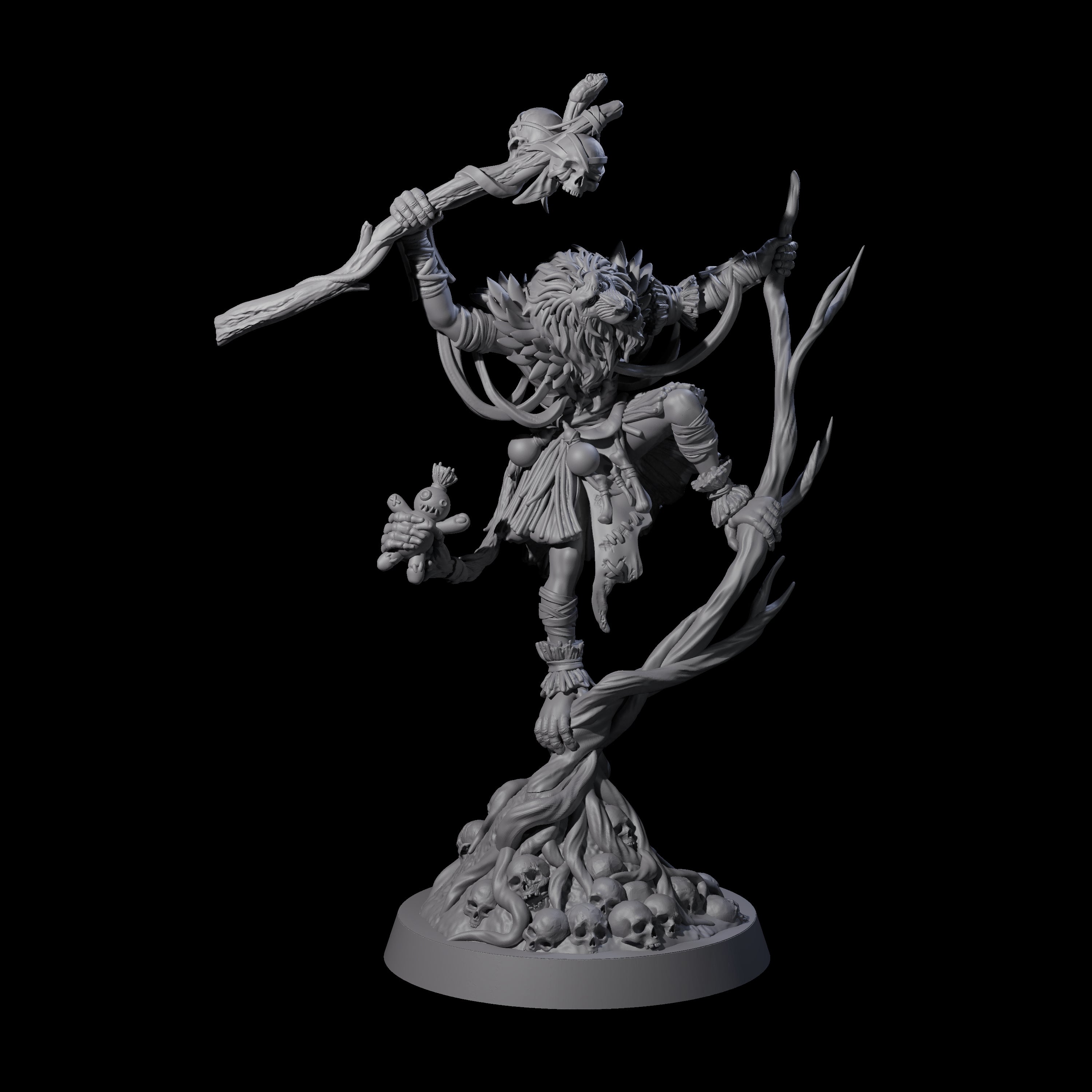 Bonkers Hadozee Druid Miniature for Dungeons and Dragons, Pathfinder or other TTRPGs
