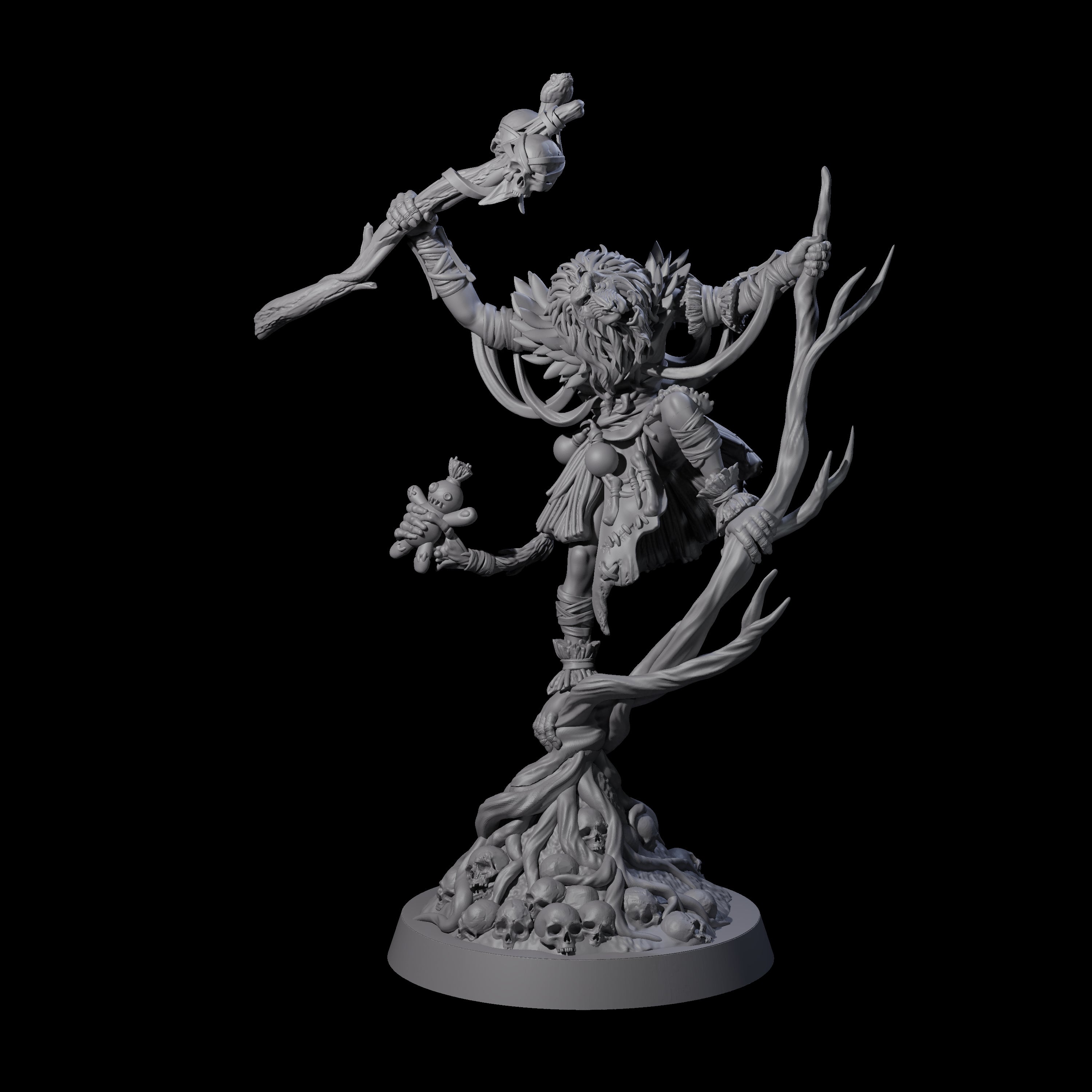 Bonkers Hadozee Druid Miniature for Dungeons and Dragons, Pathfinder or other TTRPGs