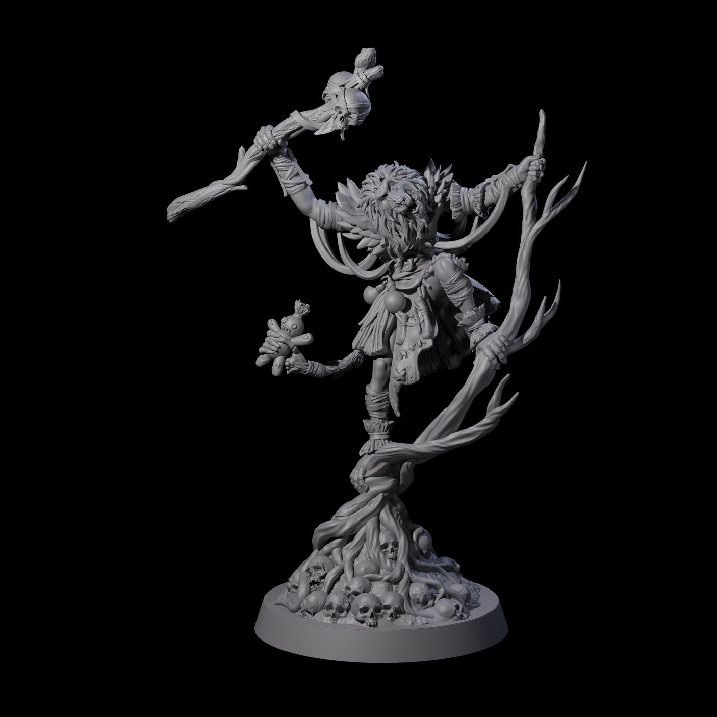 Bonkers Hadozee Druid Miniature for Dungeons and Dragons, Pathfinder or other TTRPGs