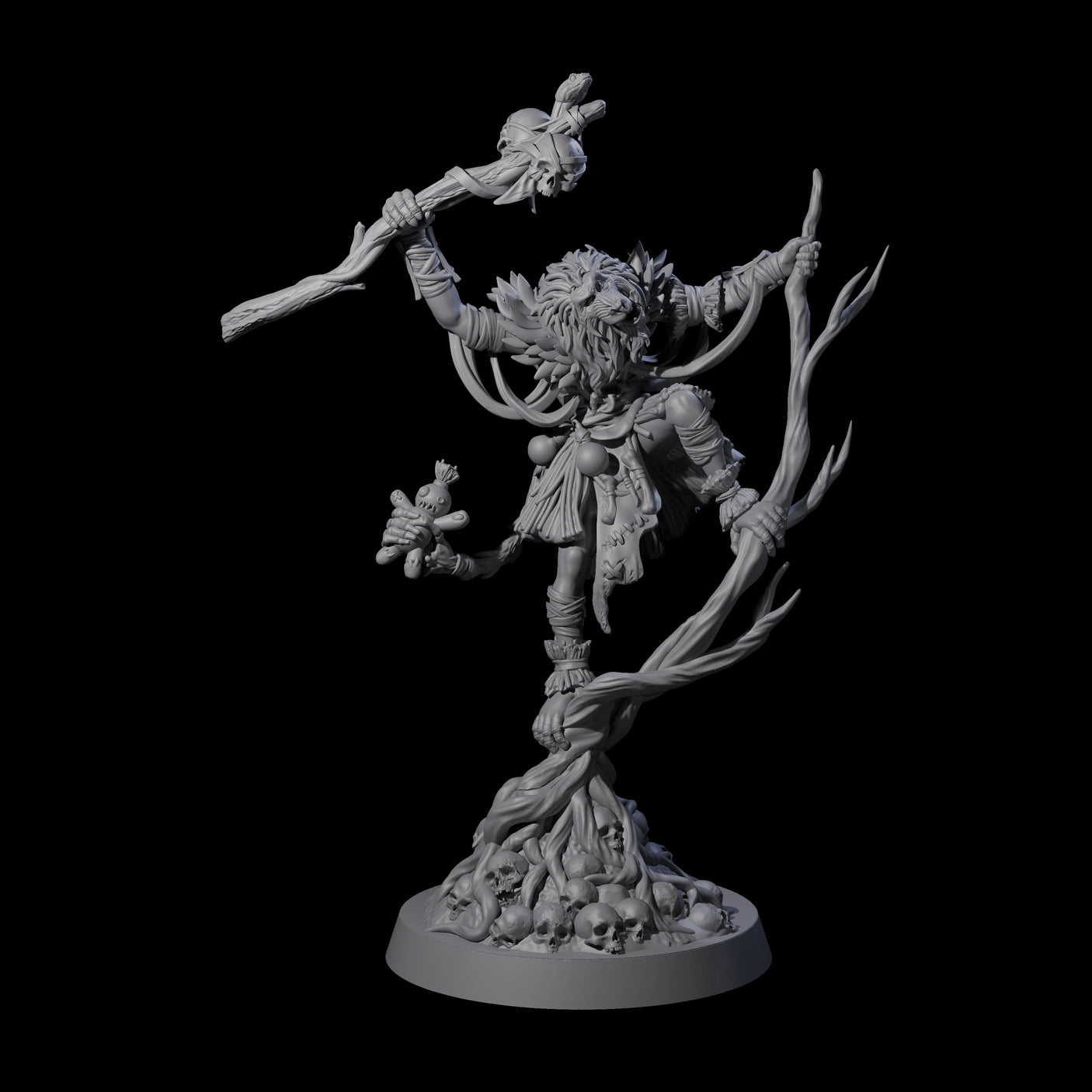 Bonkers Hadozee Druid Miniature for Dungeons and Dragons, Pathfinder or other TTRPGs