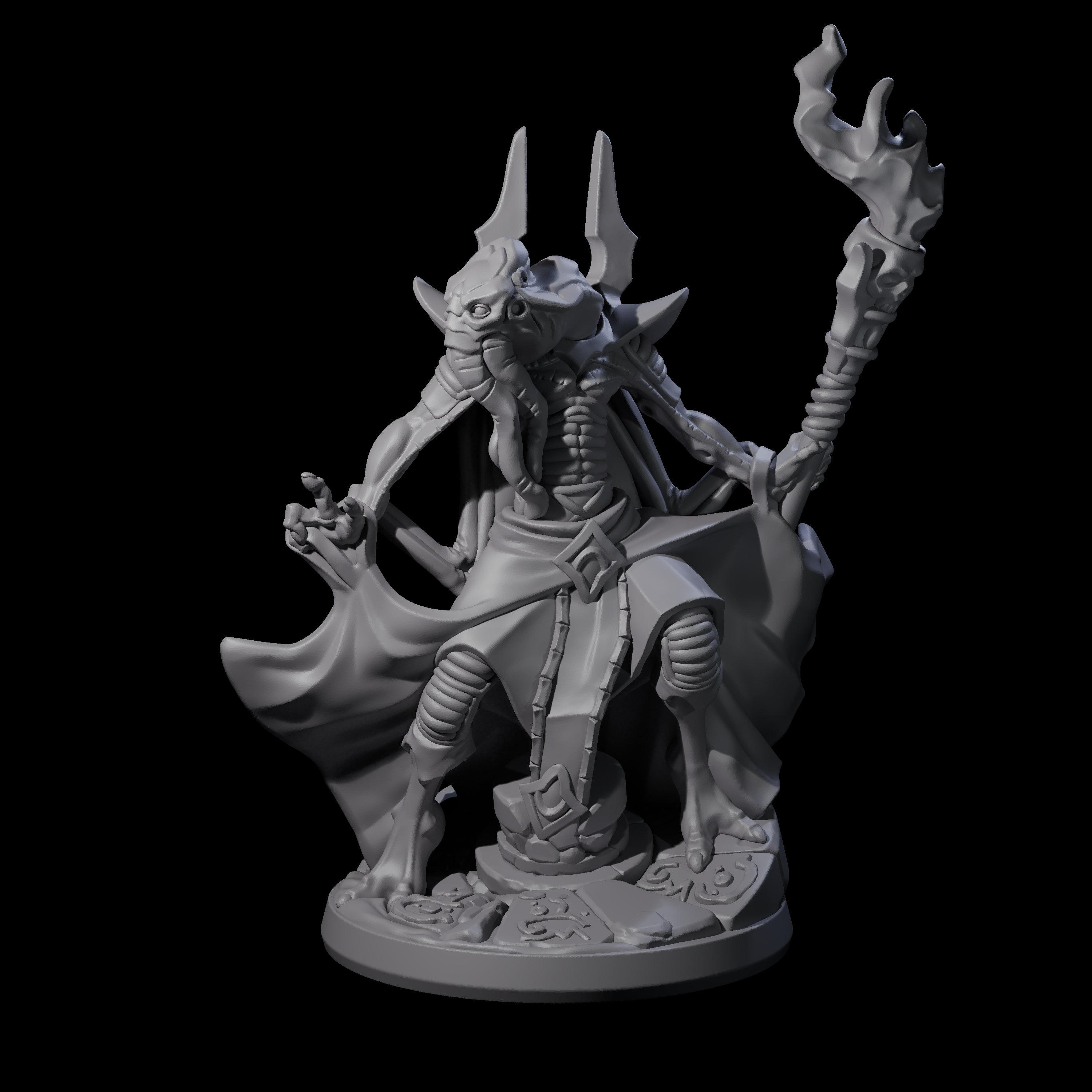 Bony Mind Flayer A Miniature for Dungeons and Dragons, Pathfinder or other TTRPGs