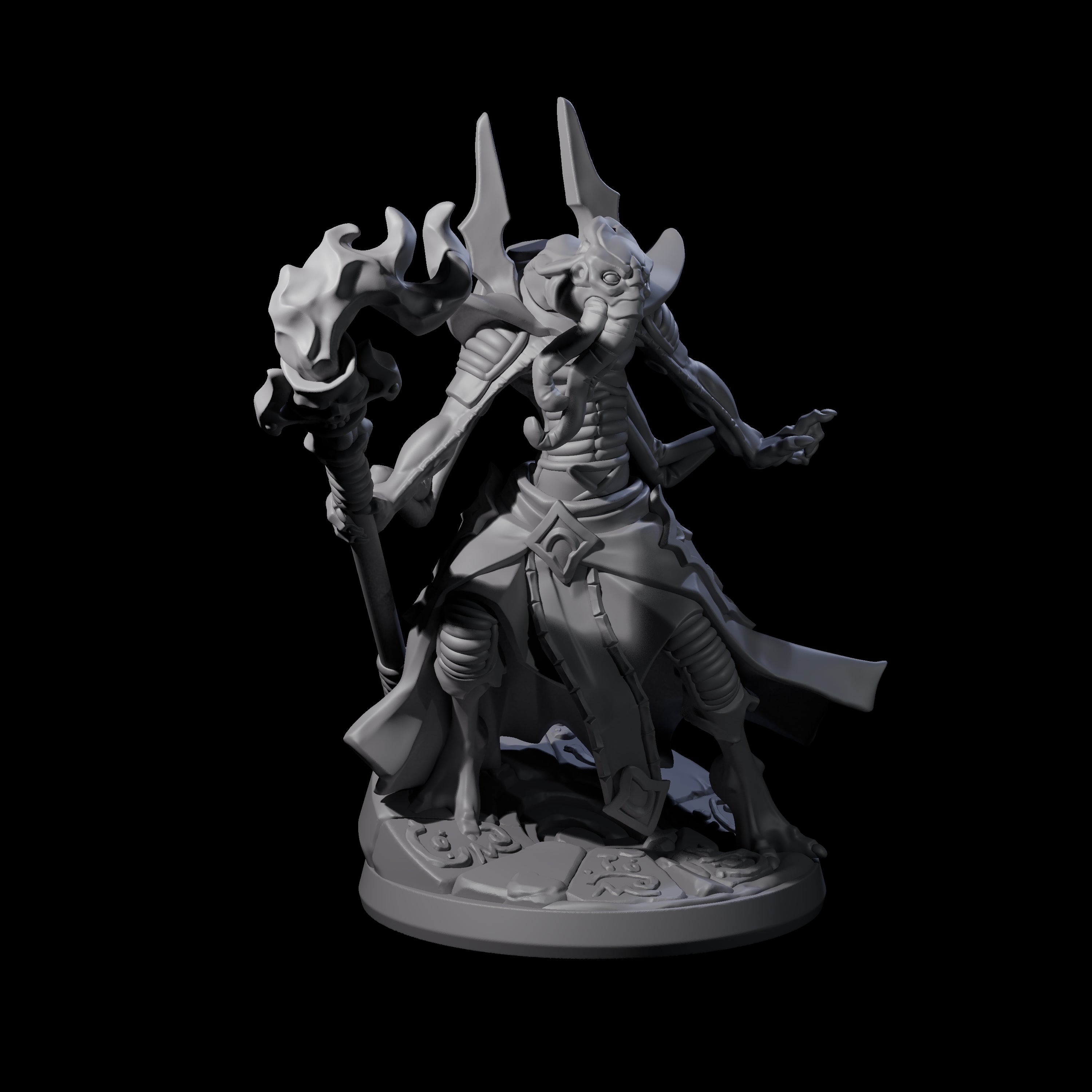 Bony Mind Flayer A Miniature for Dungeons and Dragons, Pathfinder or other TTRPGs