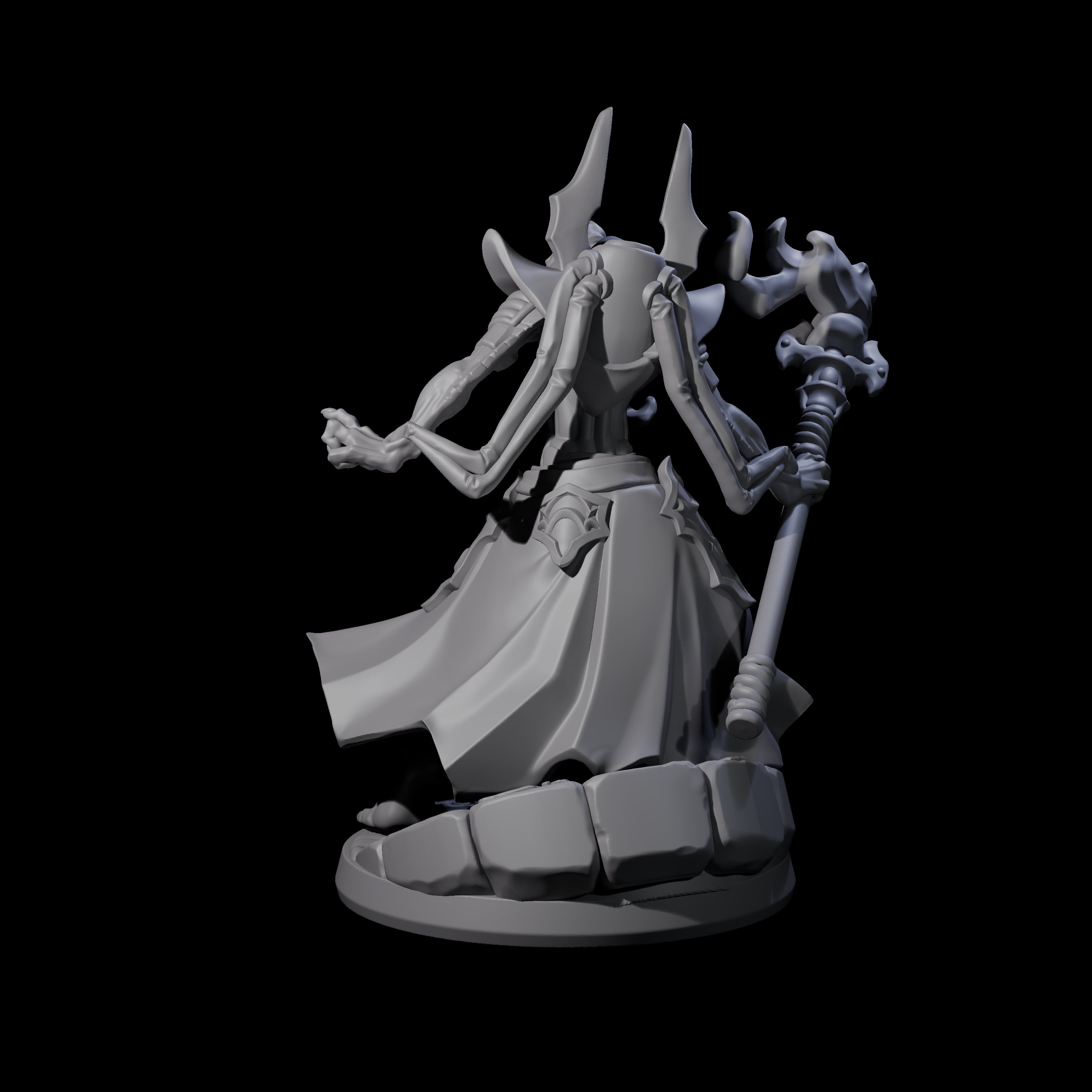 Bony Mind Flayer A Miniature for Dungeons and Dragons, Pathfinder or other TTRPGs