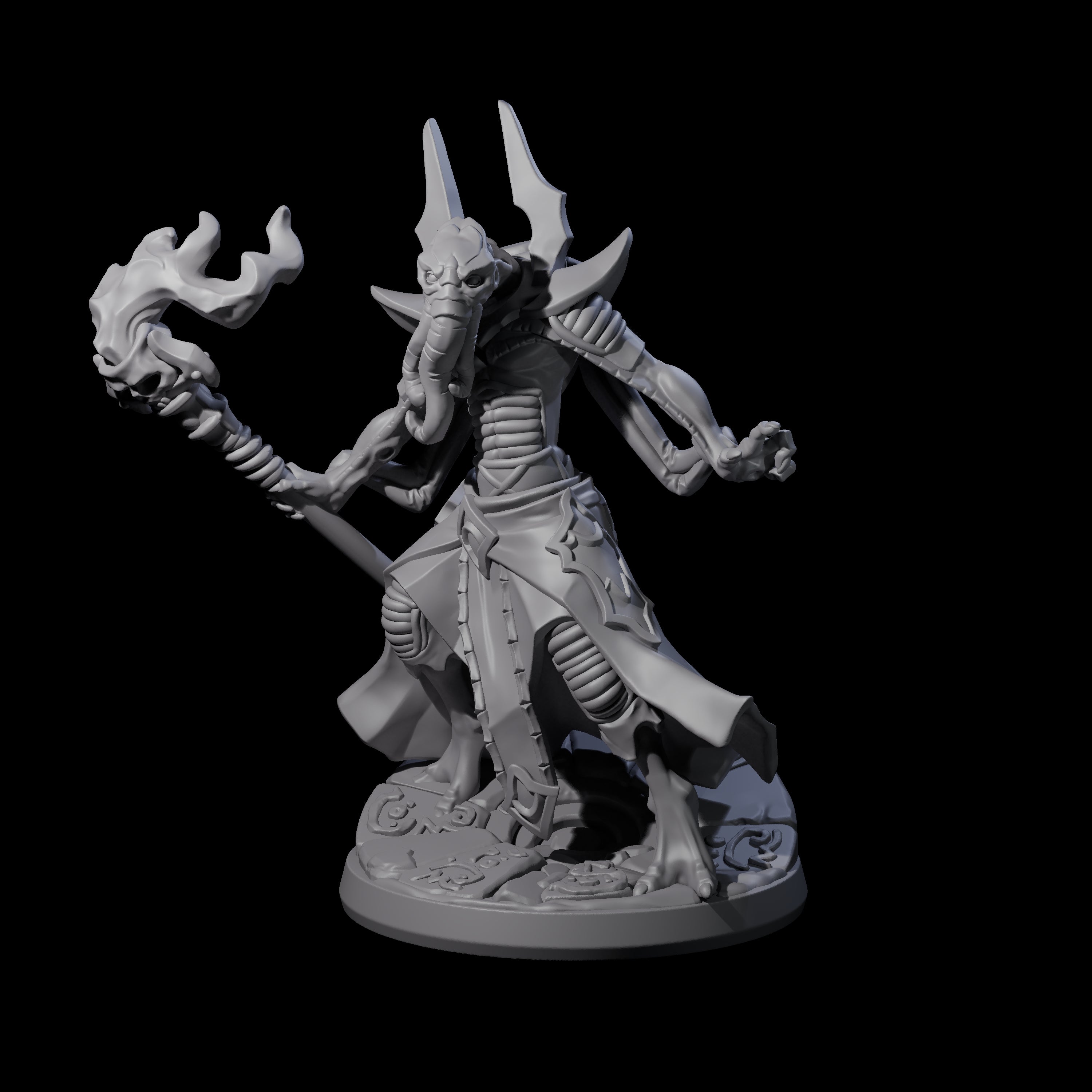 Bony Mind Flayer A Miniature for Dungeons and Dragons, Pathfinder or other TTRPGs