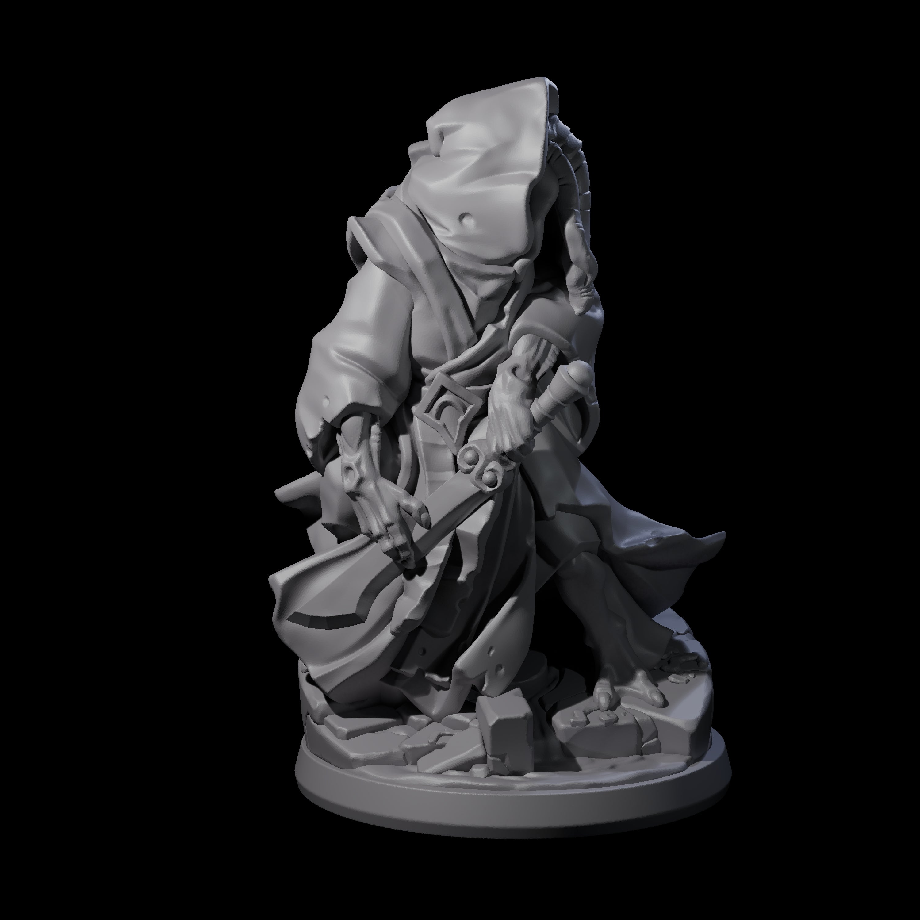 Bony Mind Flayer B Miniature for Dungeons and Dragons, Pathfinder or other TTRPGs