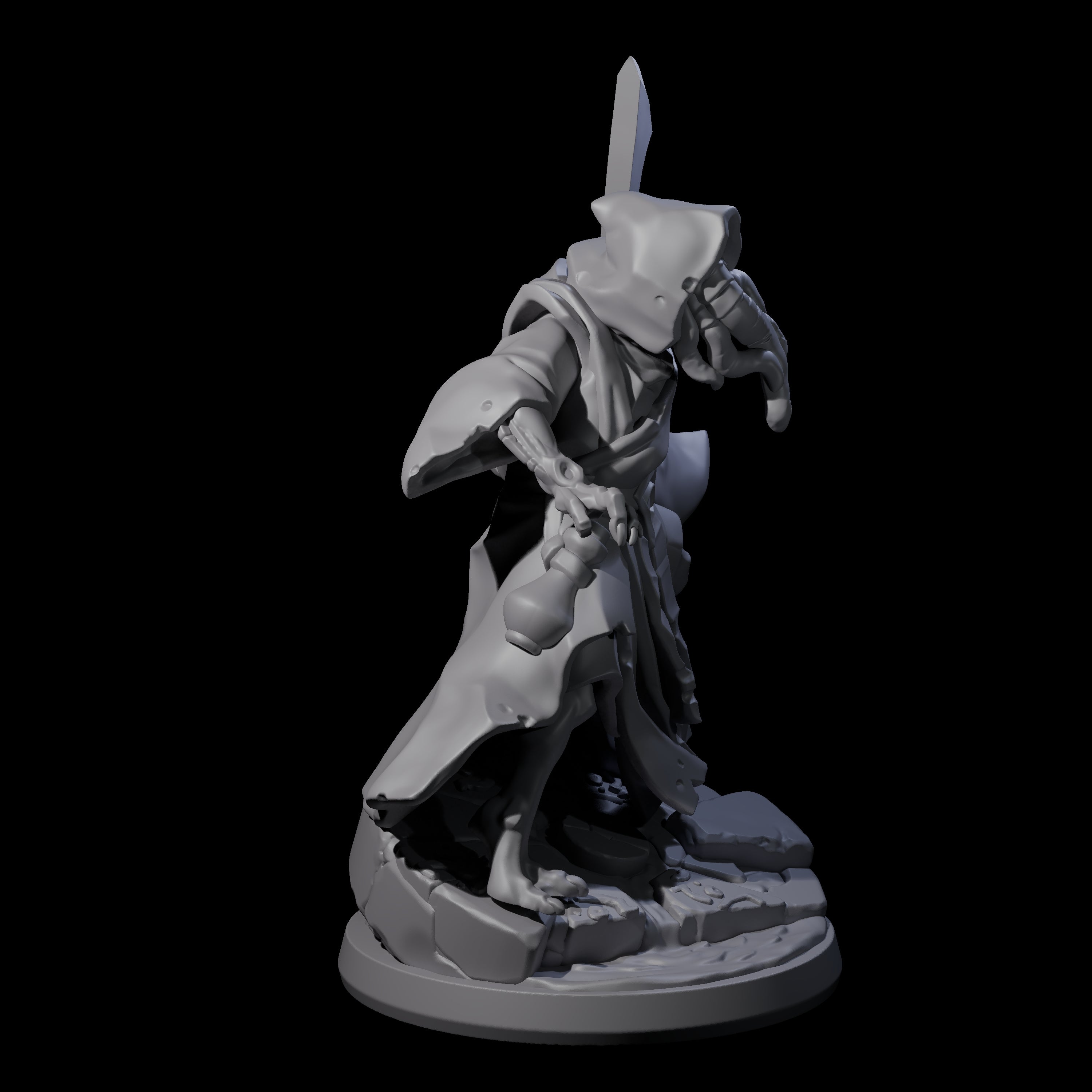 Bony Mind Flayer B Miniature for Dungeons and Dragons, Pathfinder or other TTRPGs