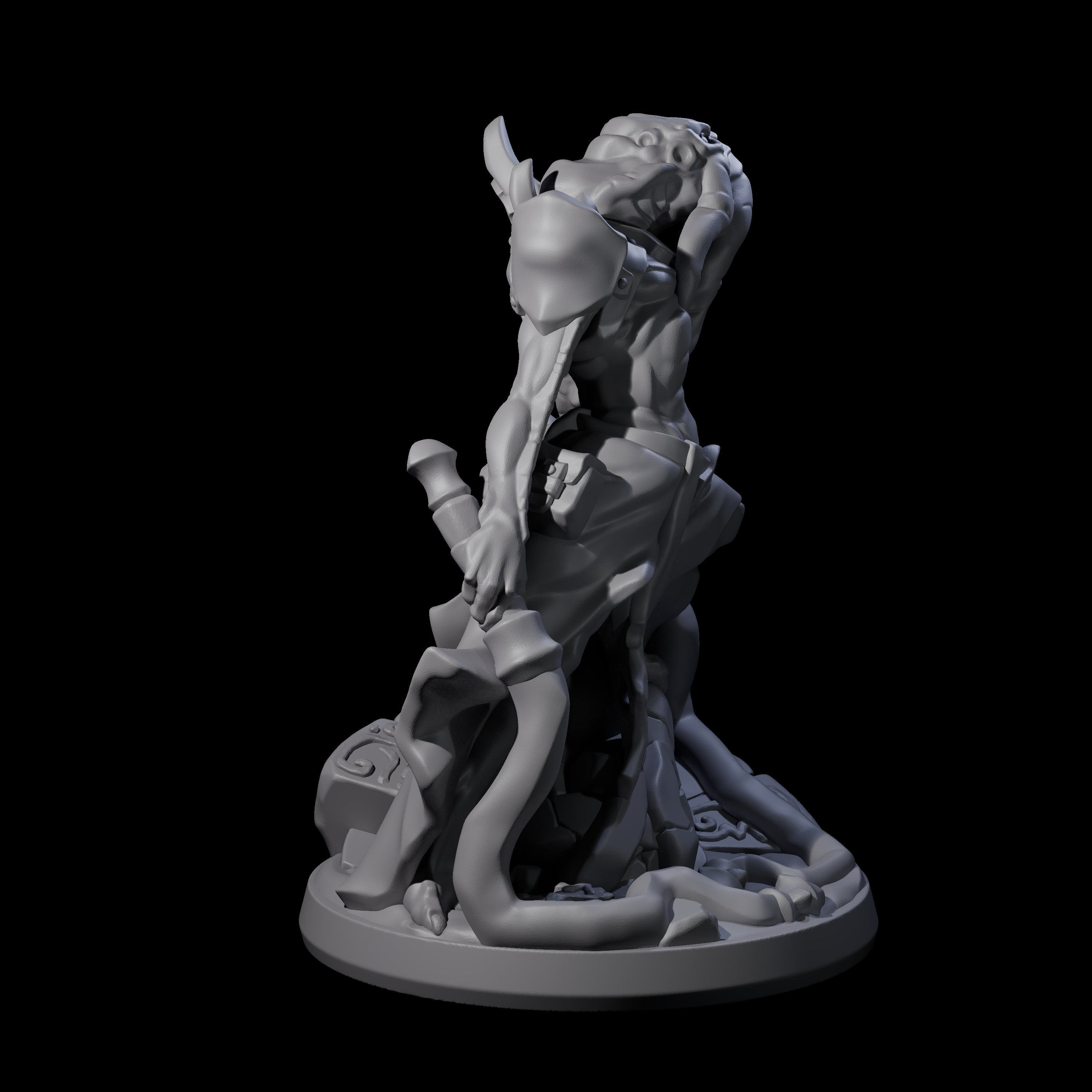 Bony Mind Flayer C Miniature for Dungeons and Dragons, Pathfinder or other TTRPGs