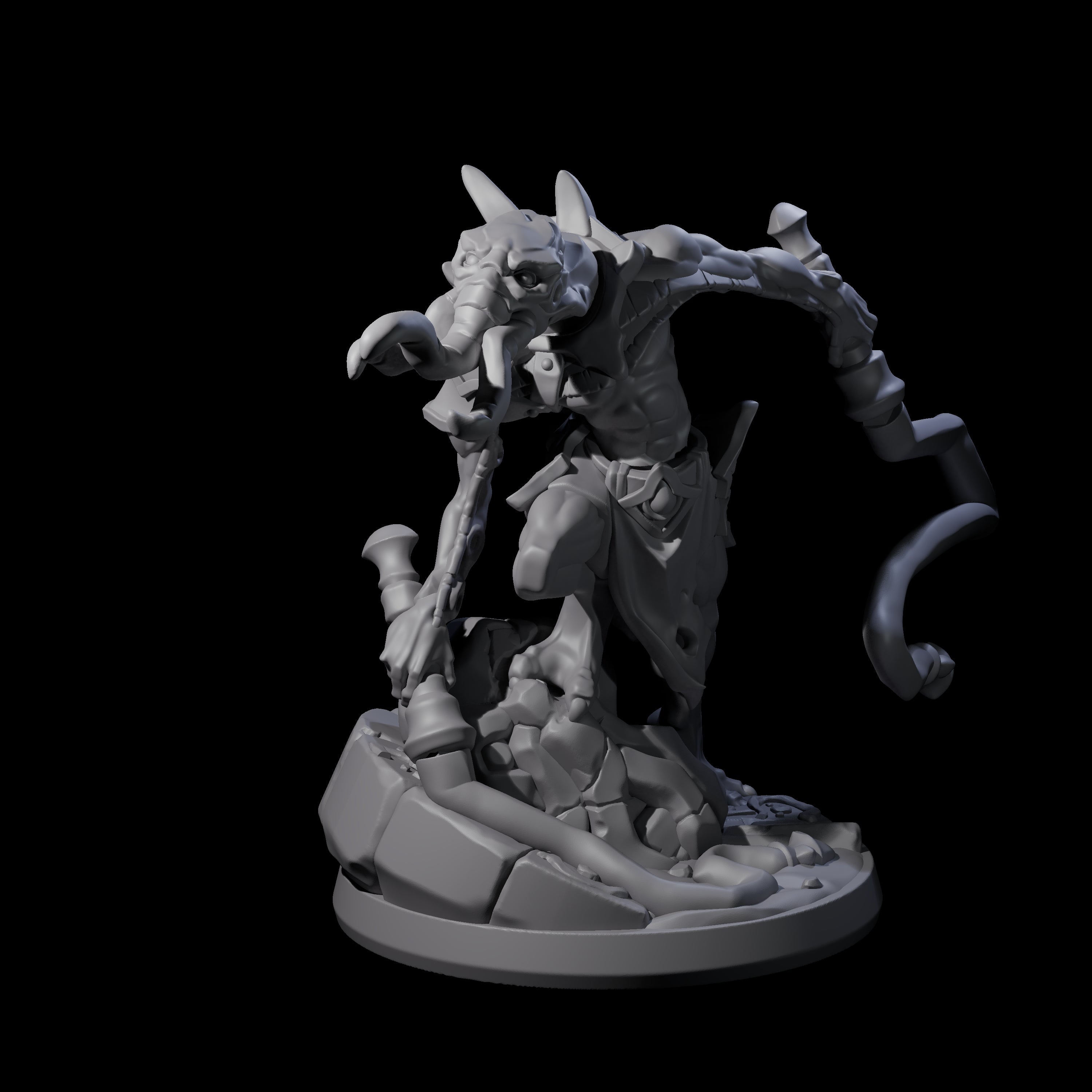 Bony Mind Flayer C Miniature for Dungeons and Dragons, Pathfinder or other TTRPGs