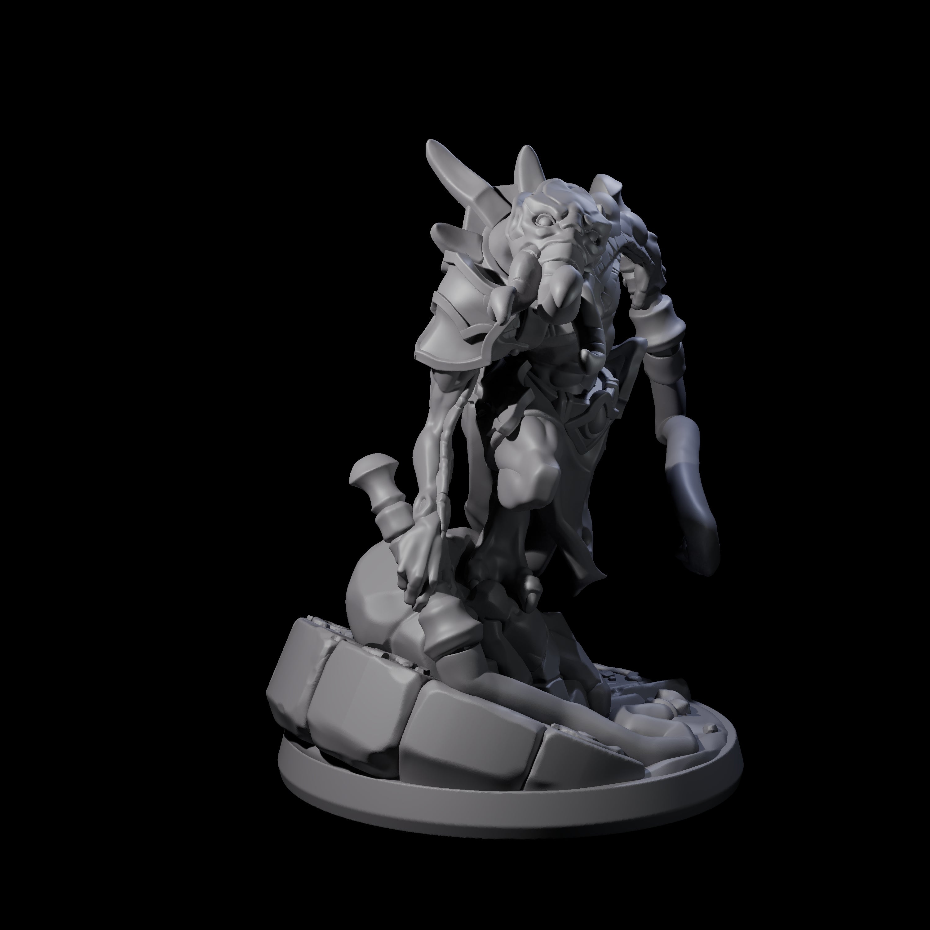 Bony Mind Flayer C Miniature for Dungeons and Dragons, Pathfinder or other TTRPGs