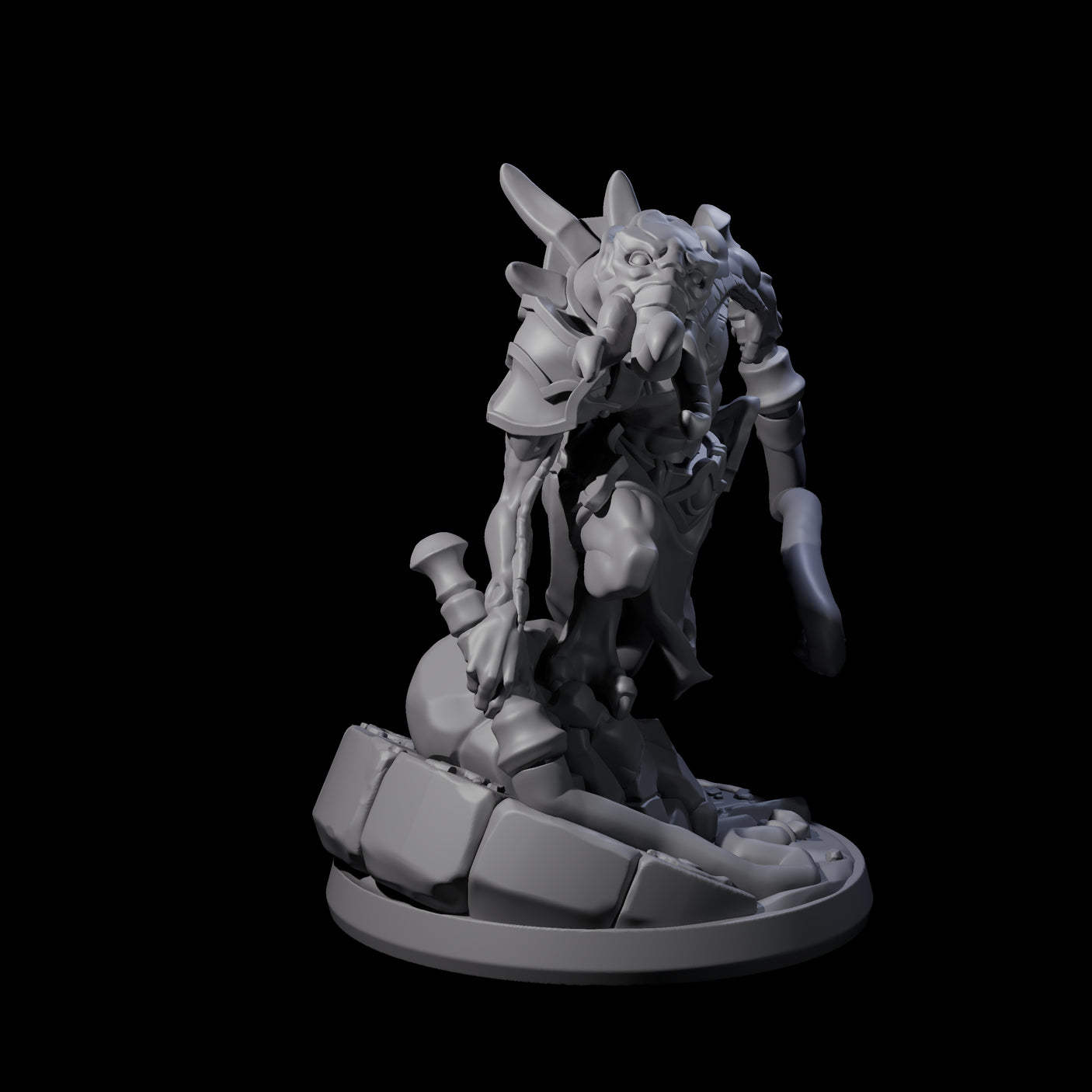 Bony Mind Flayer C Miniature for Dungeons and Dragons, Pathfinder or other TTRPGs