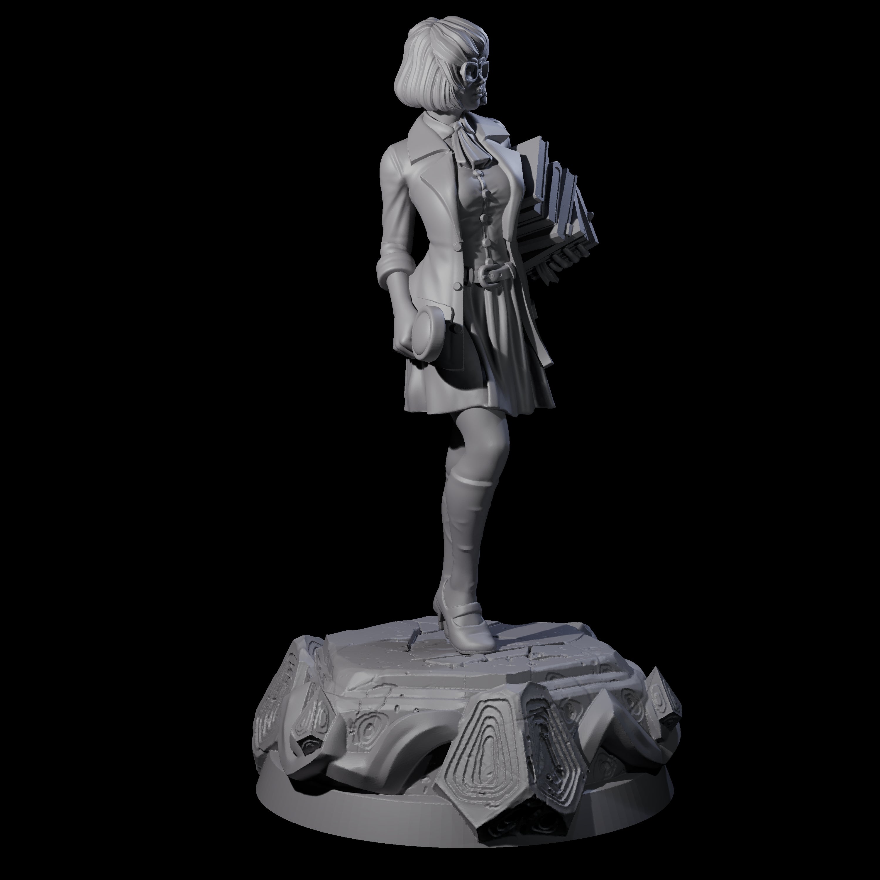 Bookish Human Scholar Miniature for Dungeons and Dragons, Pathfinder or other TTRPGs