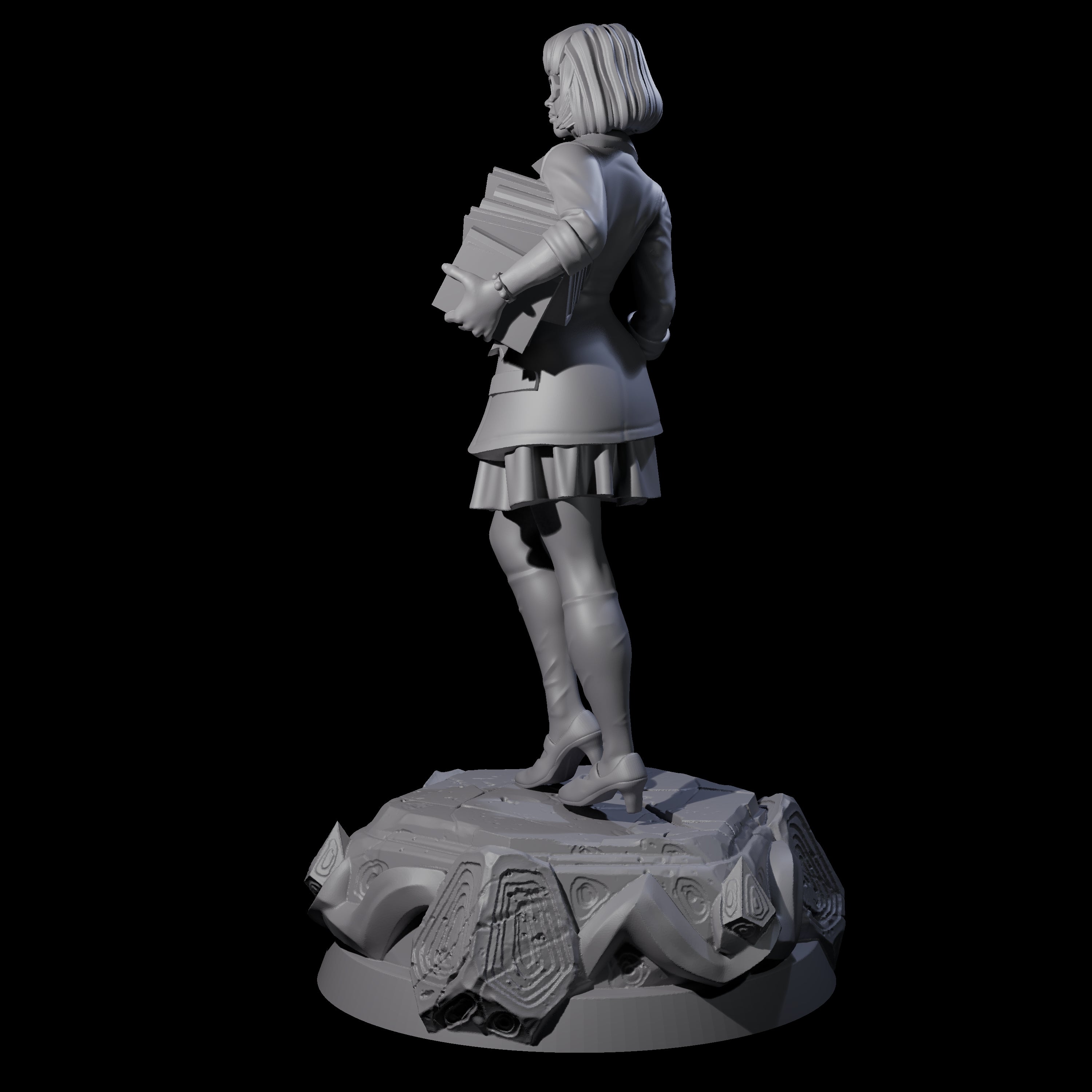 Bookish Human Scholar Miniature for Dungeons and Dragons, Pathfinder or other TTRPGs