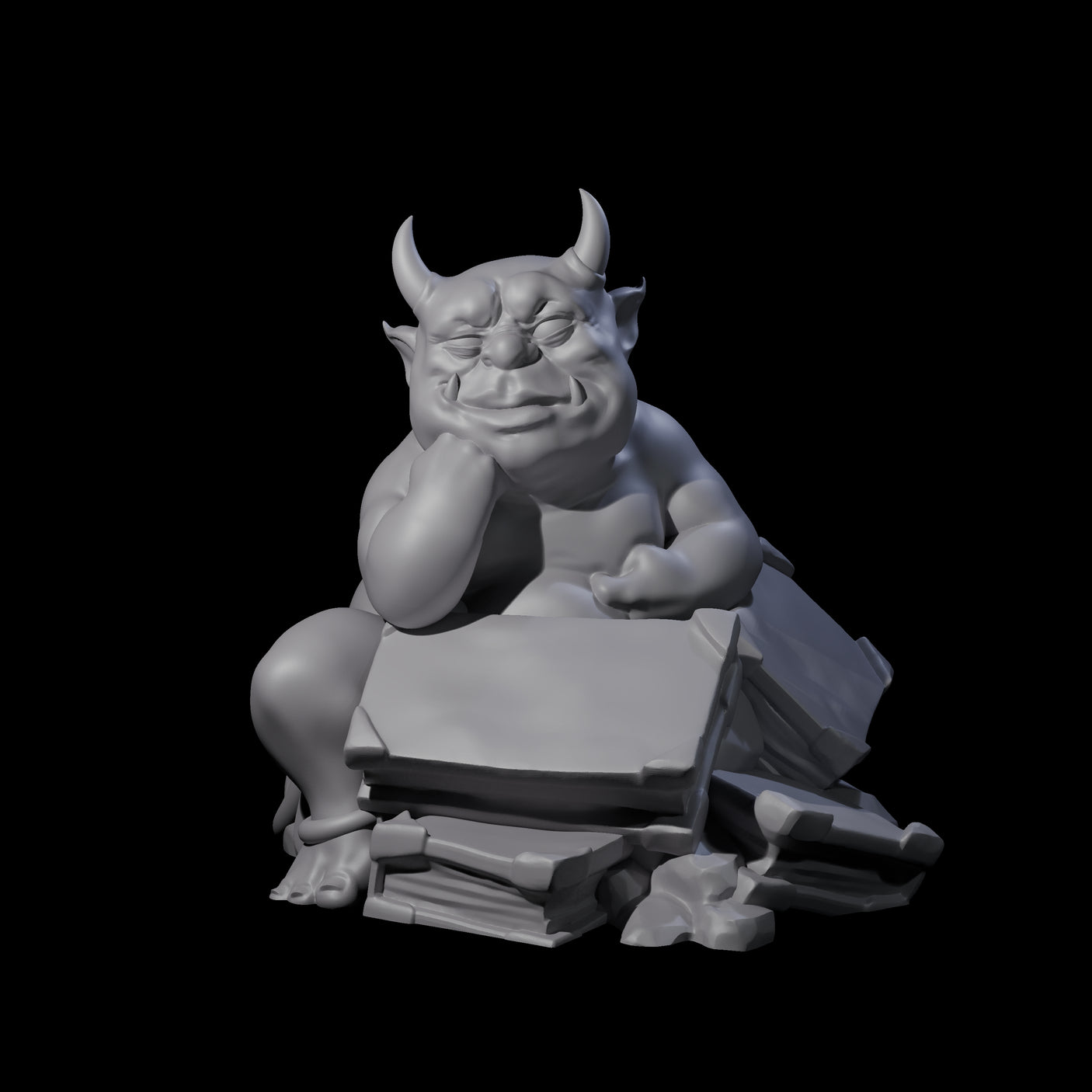 Bookworm Imp Scholar Miniature for Dungeons and Dragons, Pathfinder or other TTRPGs