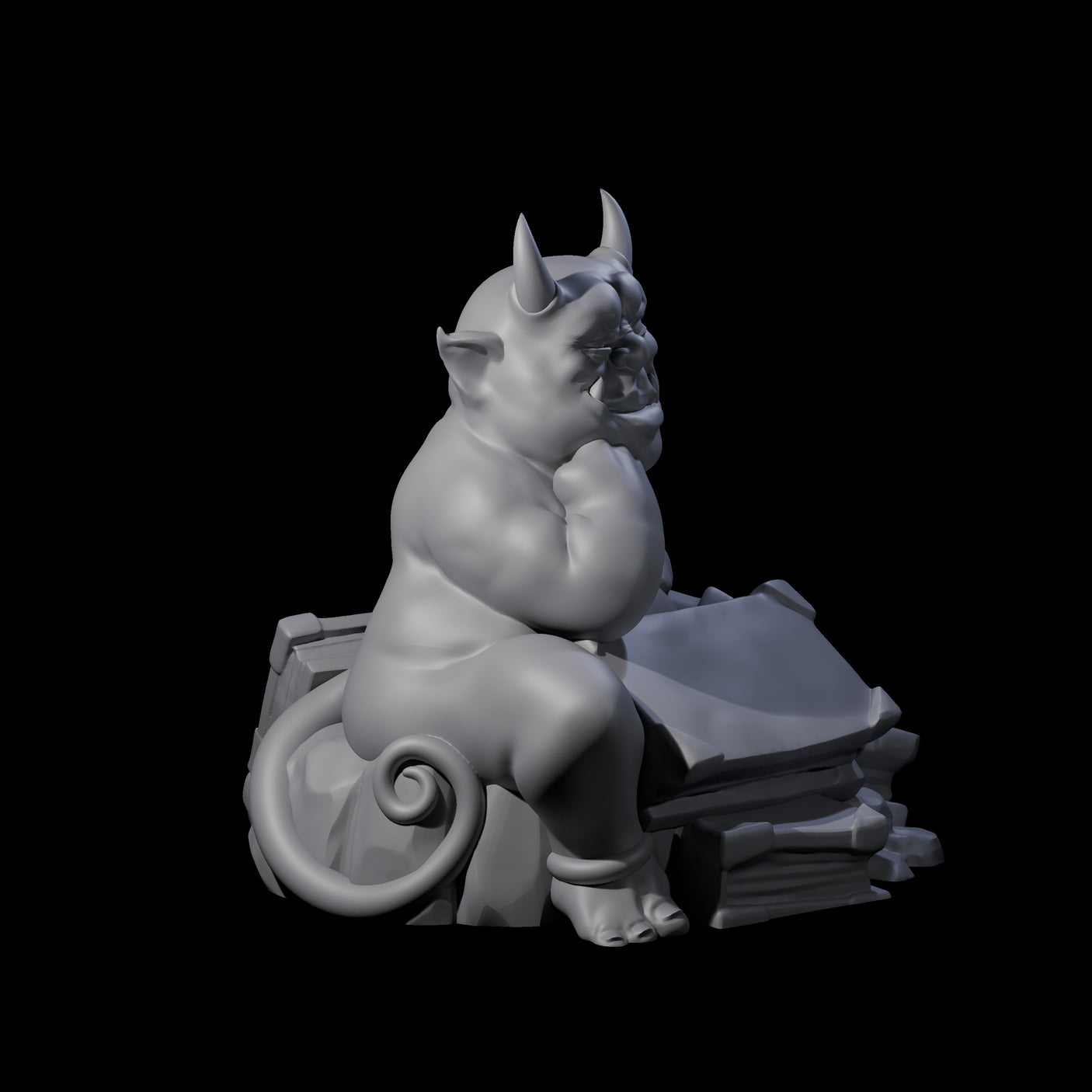 Bookworm Imp Scholar Miniature for Dungeons and Dragons, Pathfinder or other TTRPGs