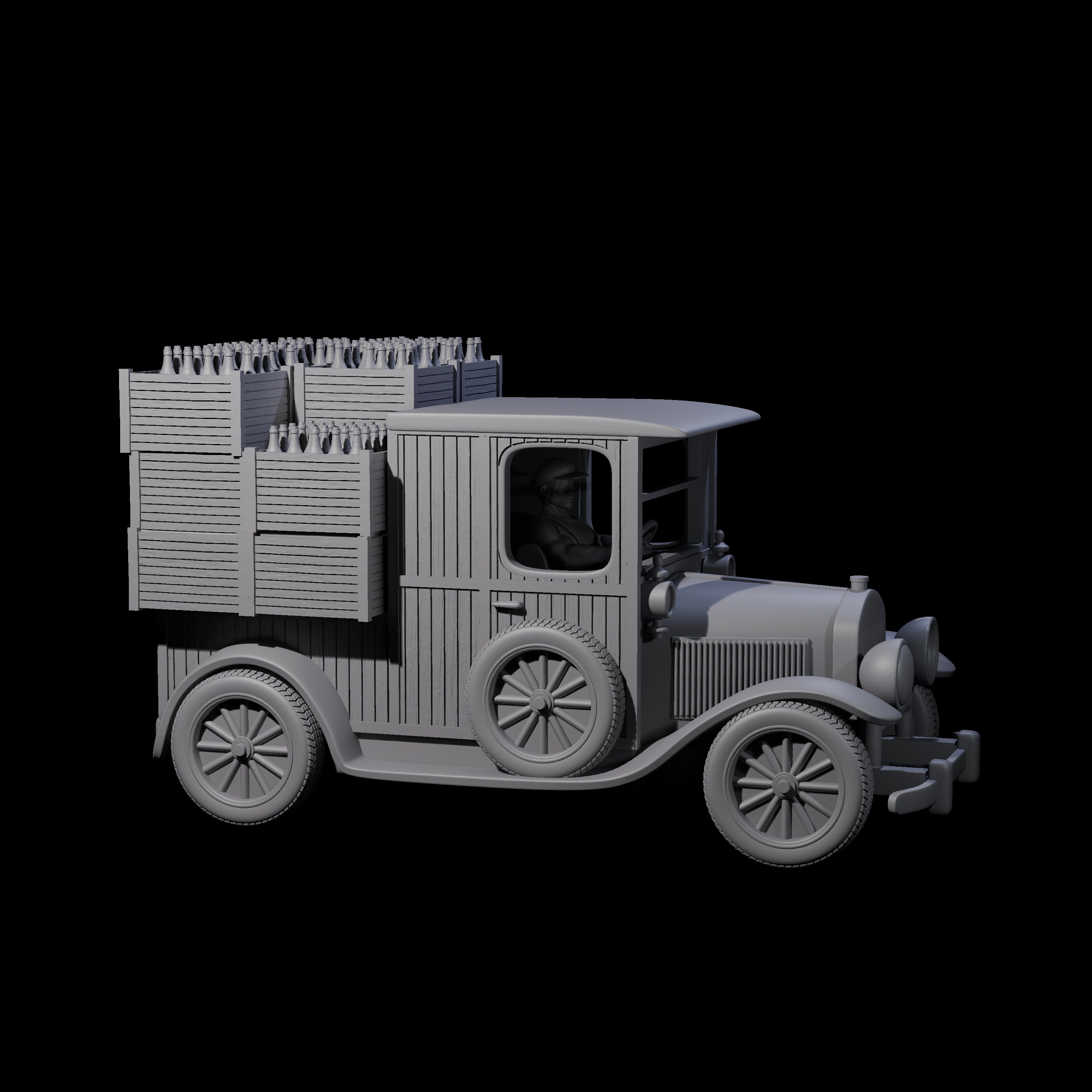 Bootlegger Ford T Car Miniature for Dungeons and Dragons, Pathfinder or other TTRPGs