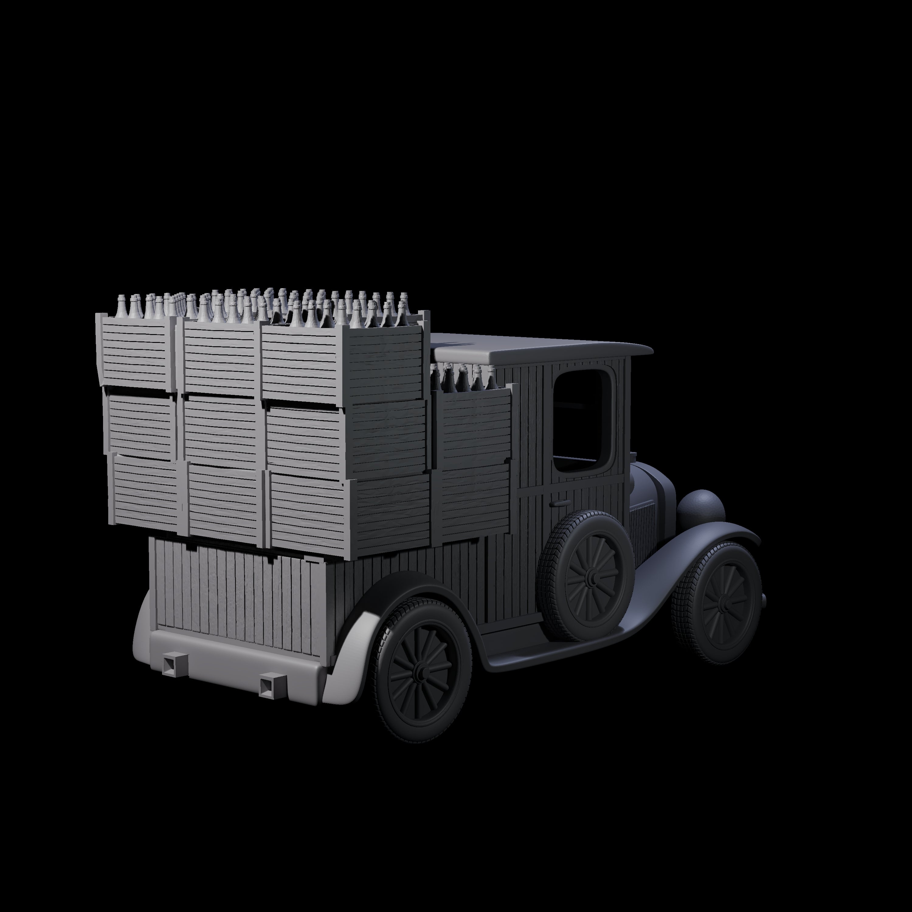 Bootlegger Ford T Car Miniature for Dungeons and Dragons, Pathfinder or other TTRPGs