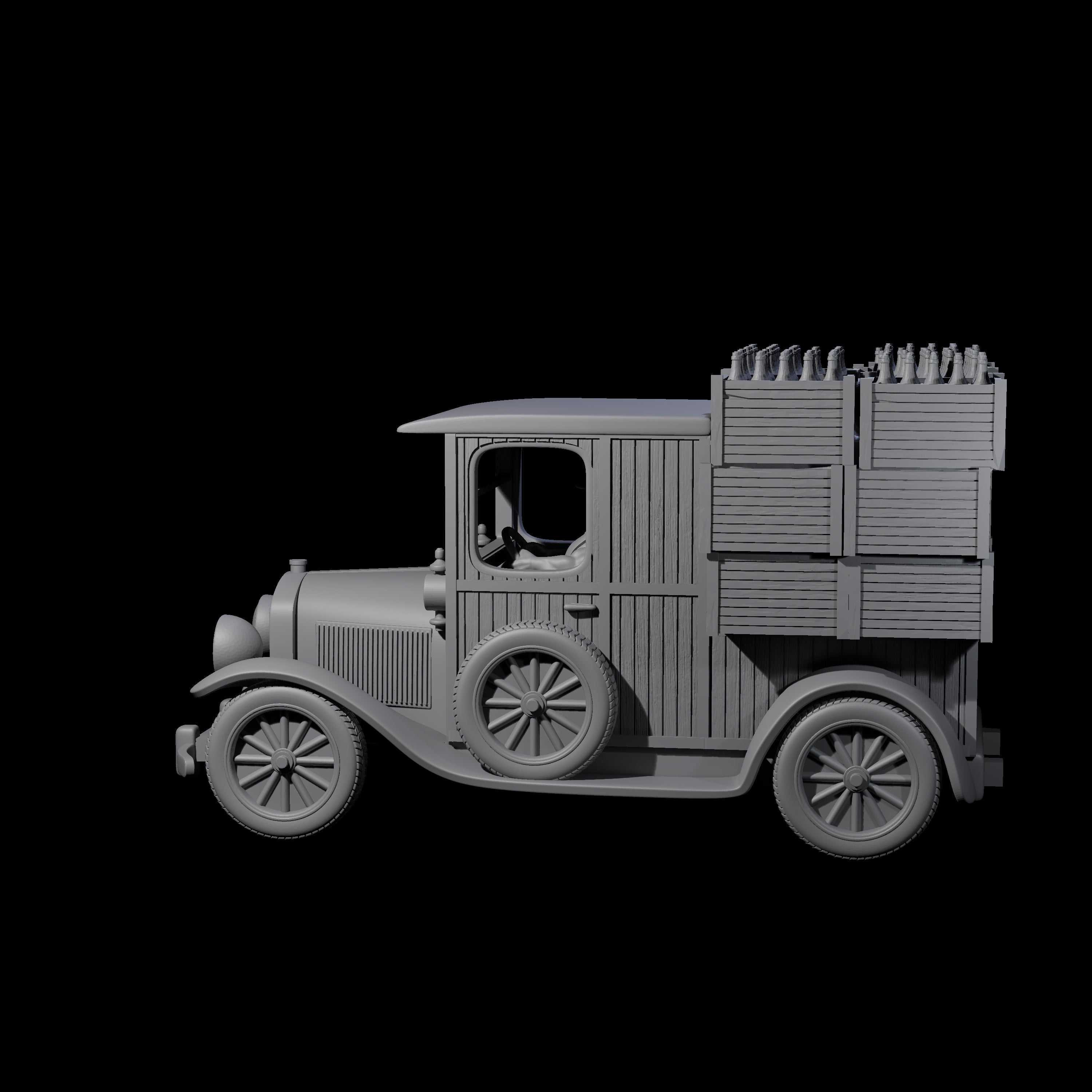 Bootlegger Ford T Car Miniature for Dungeons and Dragons, Pathfinder or other TTRPGs