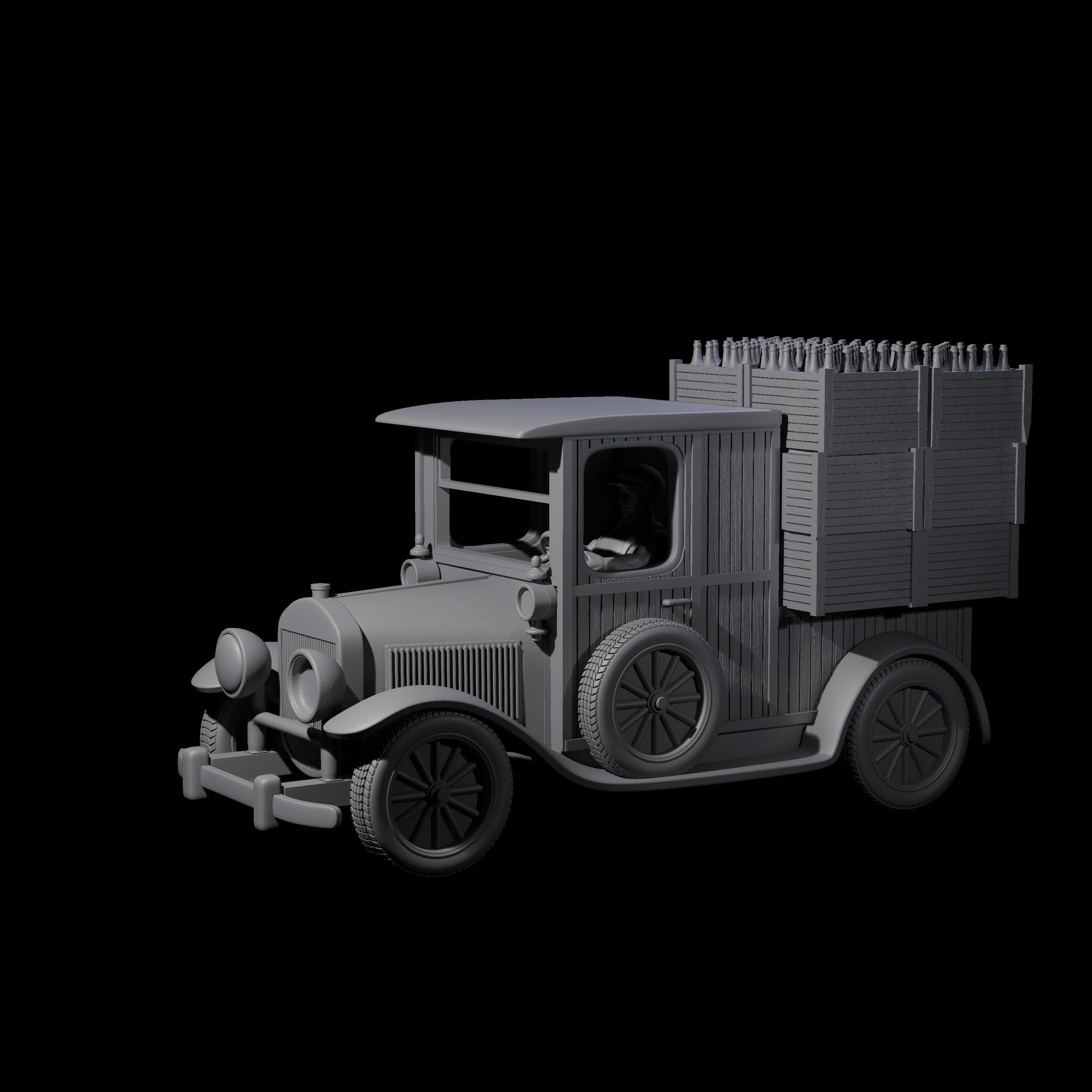 Bootlegger Ford T Car Miniature for Dungeons and Dragons, Pathfinder or other TTRPGs