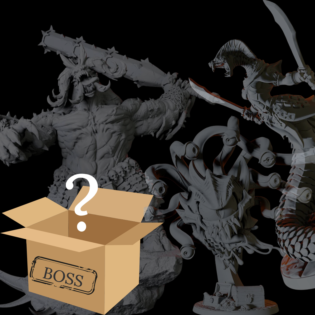 Mystery Boss and Minions Box Miniature for Dungeons and Dragons, Pathfinder or other TTRPGs