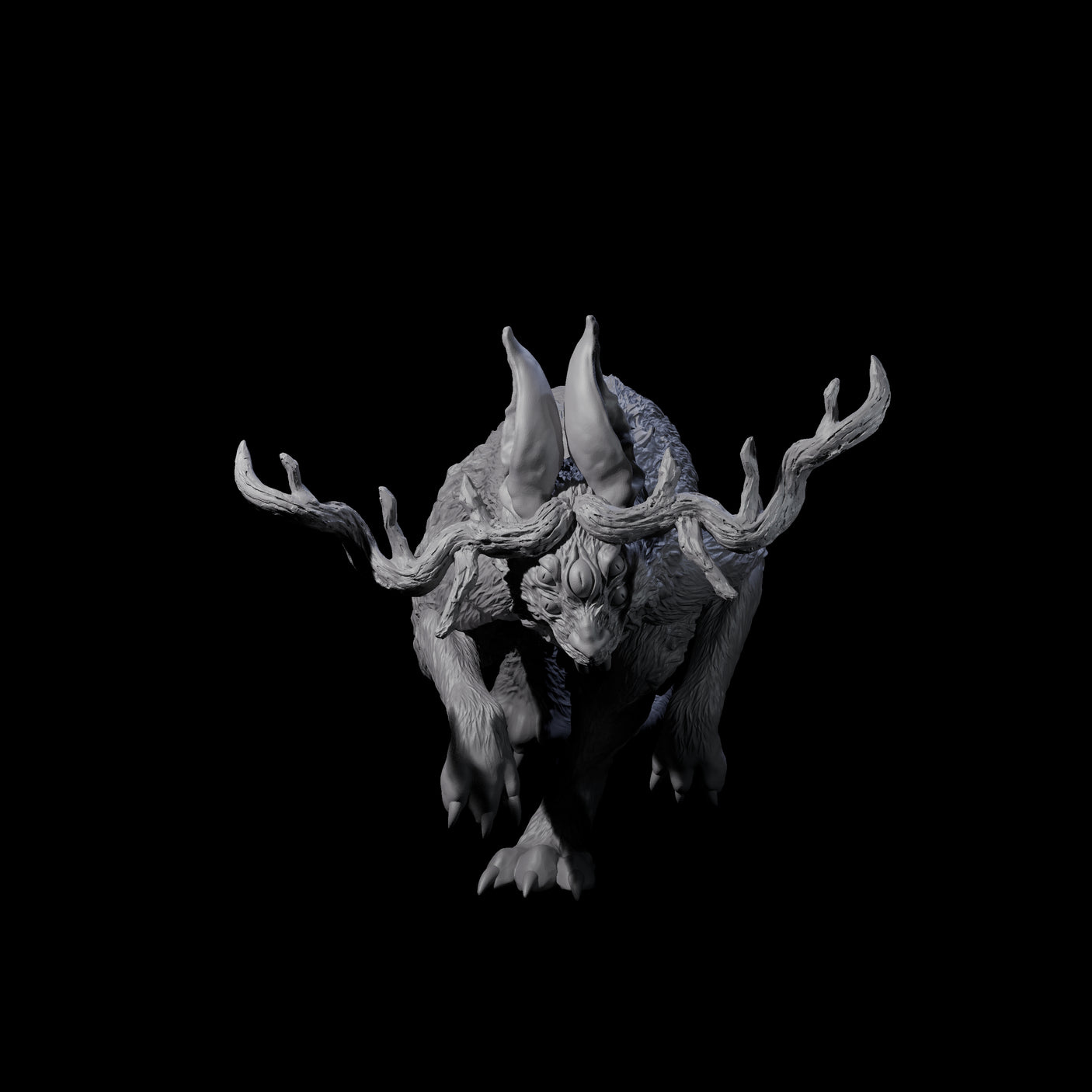 Bounding Jackalope A Miniature for Dungeons and Dragons, Pathfinder or other TTRPGs