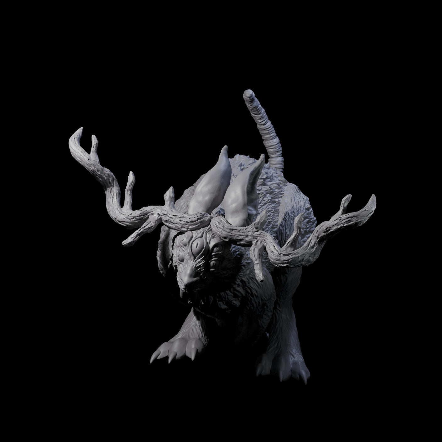 Bounding Jackalope B Miniature for Dungeons and Dragons, Pathfinder or other TTRPGs