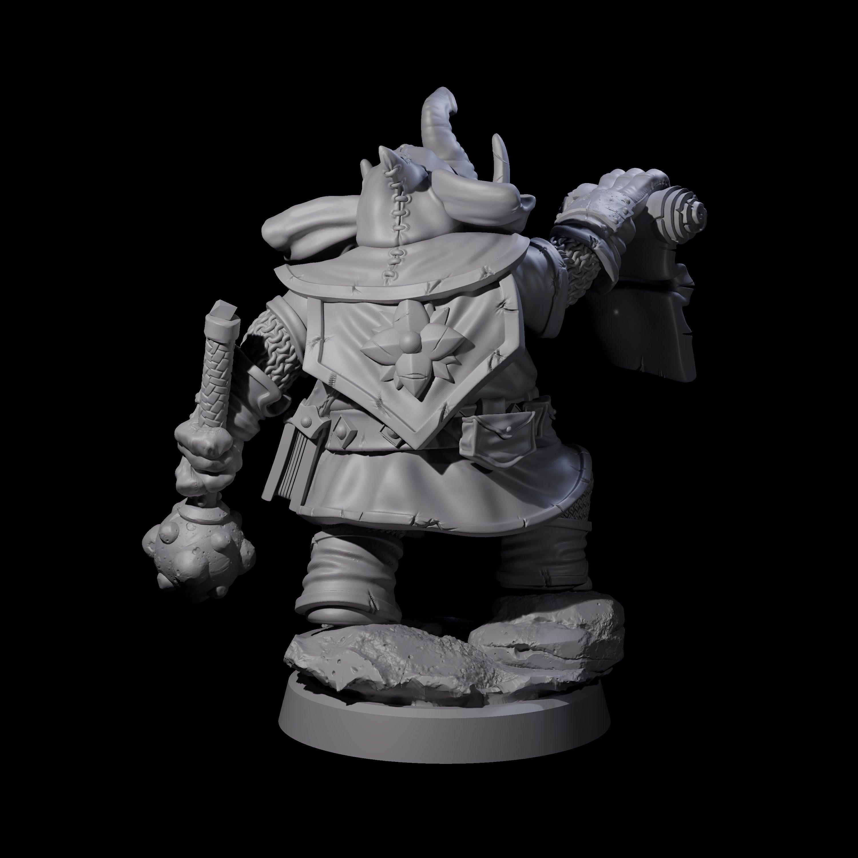 Bounty Hunter Loxodon Miniature for Dungeons and Dragons, Pathfinder or other TTRPGs