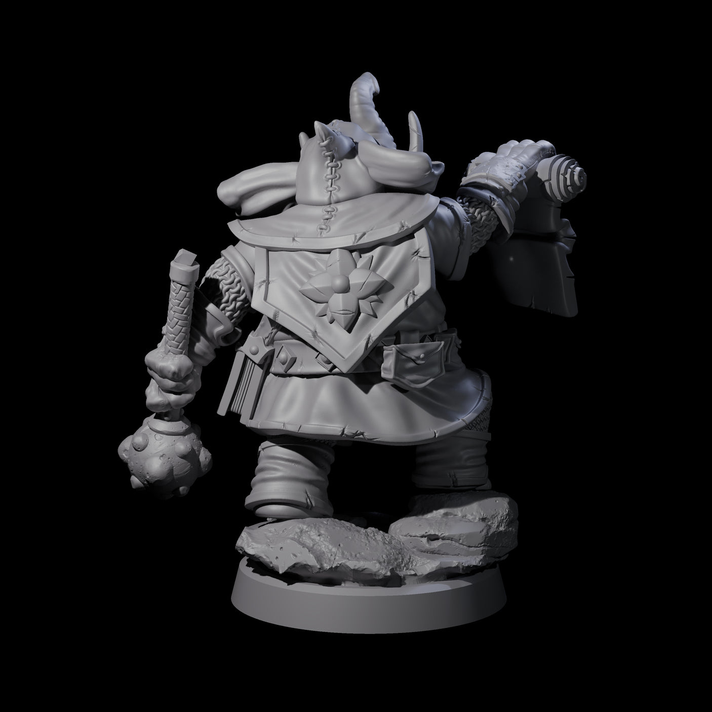 Bounty Hunter Loxodon Miniature for Dungeons and Dragons, Pathfinder or other TTRPGs