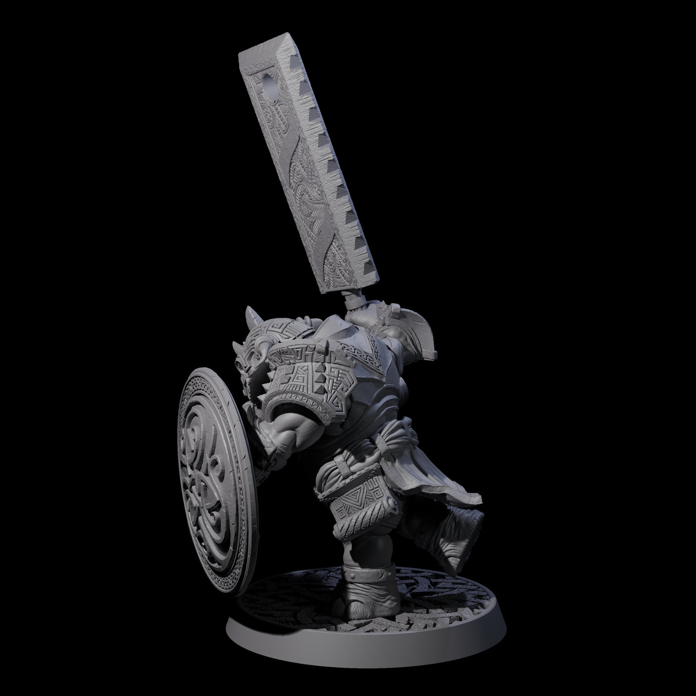 Brave Armoured Loxodon F Miniature for Dungeons and Dragons, Pathfinder or other TTRPGs