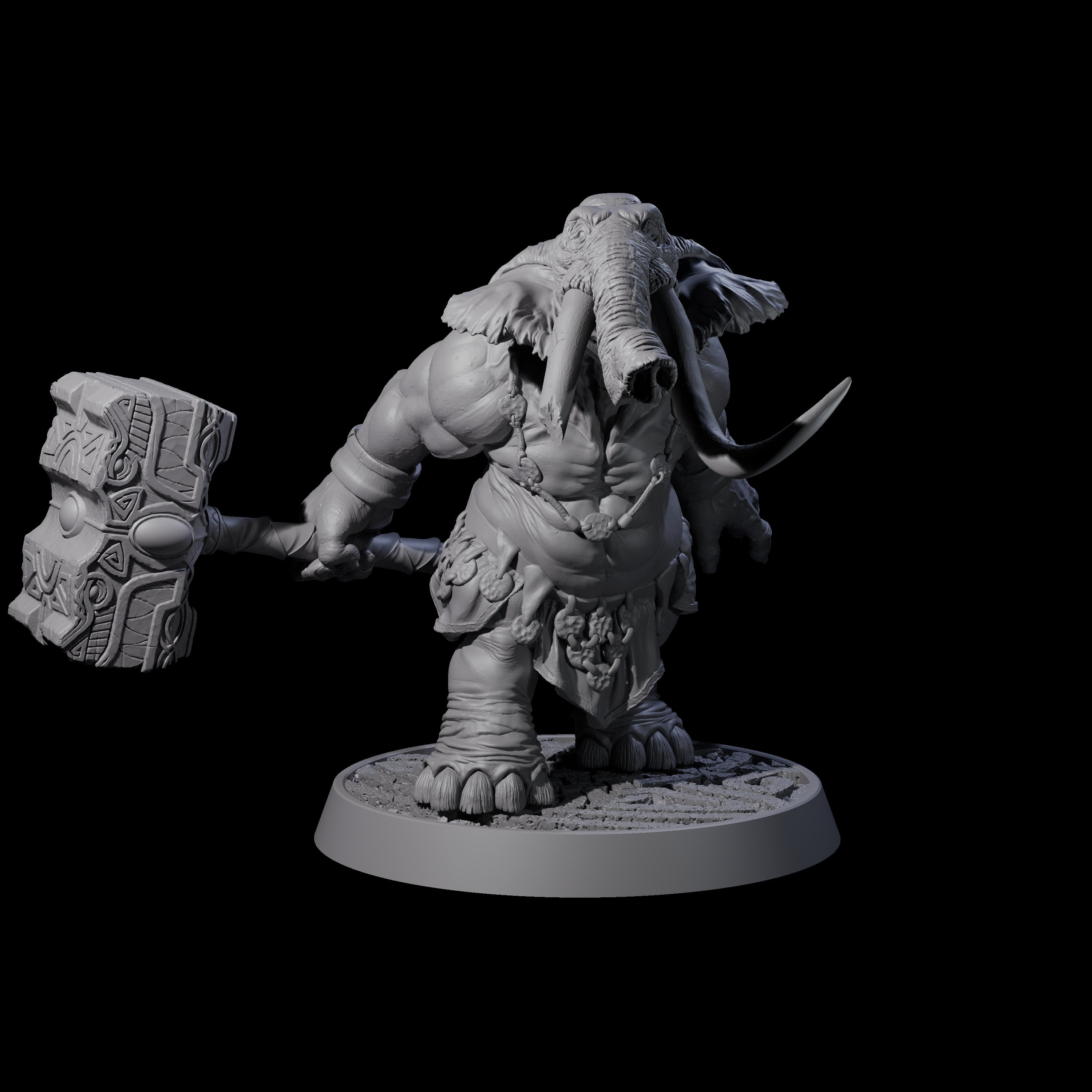Brave Armoured Loxodon G Miniature for Dungeons and Dragons, Pathfinder or other TTRPGs